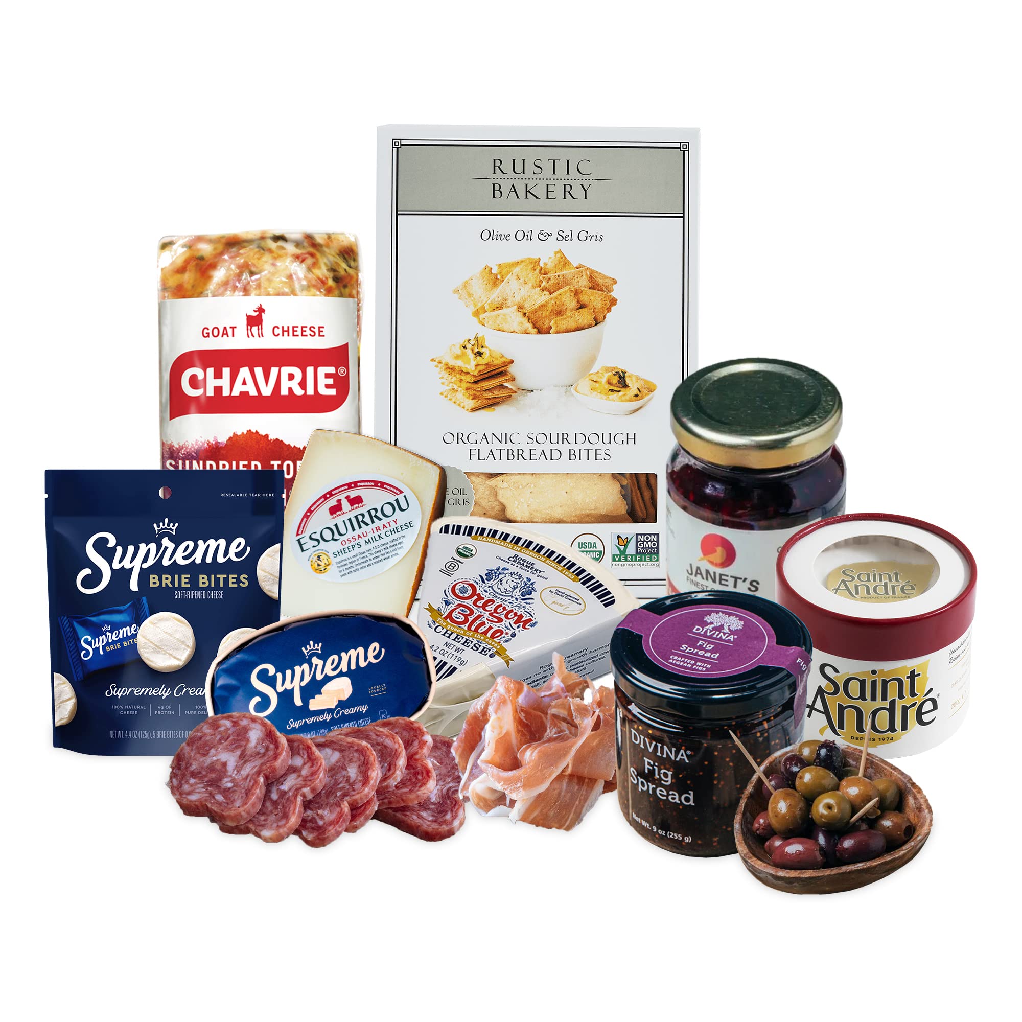 The Cheese Lover Shop Ultimate Box - Premium Cheese Platter with 6 Gourmet Cheeses & 6 Artisanal Accompaniments - Perfect Cheese Sampler Gift Set for Holidays, Parties & Wine Pairings