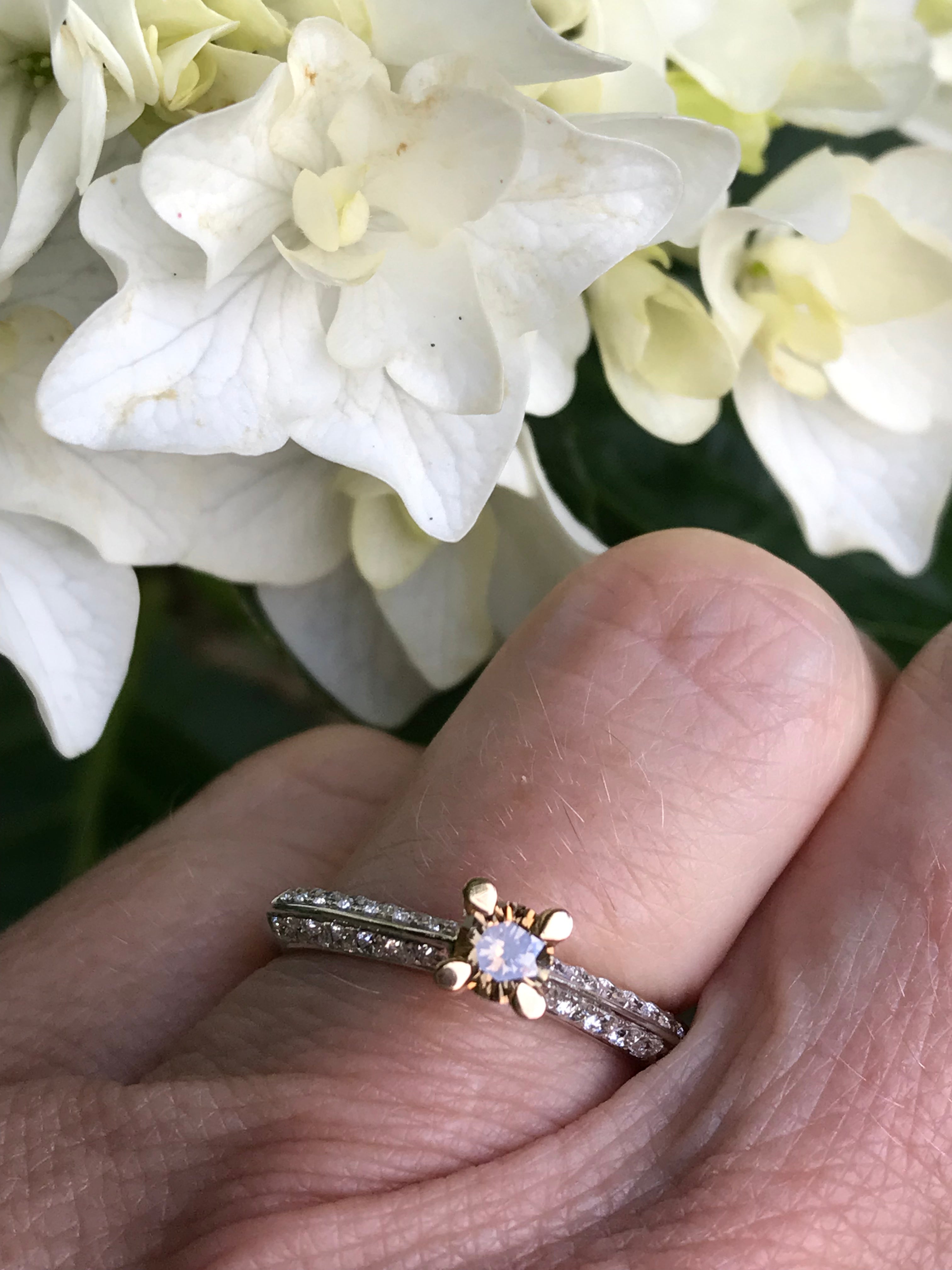 18ct White Gold 0.27ct Natural Cognac Diamond Ring - Elegant Jewelry for Engagement, Wedding & Anniversary Gifts