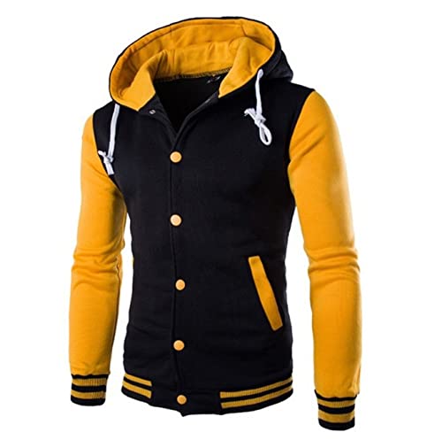 Men's Slim Fit Hooded Sweatshirt Jacket - Warm Winter Coat & Windbreaker for Outdoor Activities, Casual Wear, and Layering