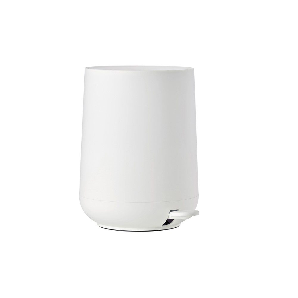 ZONE DENMARK Nova One Soft Touch Pedal Trash Can - 10L White Kitchen Waste Bin for Home, Office & Bathroom