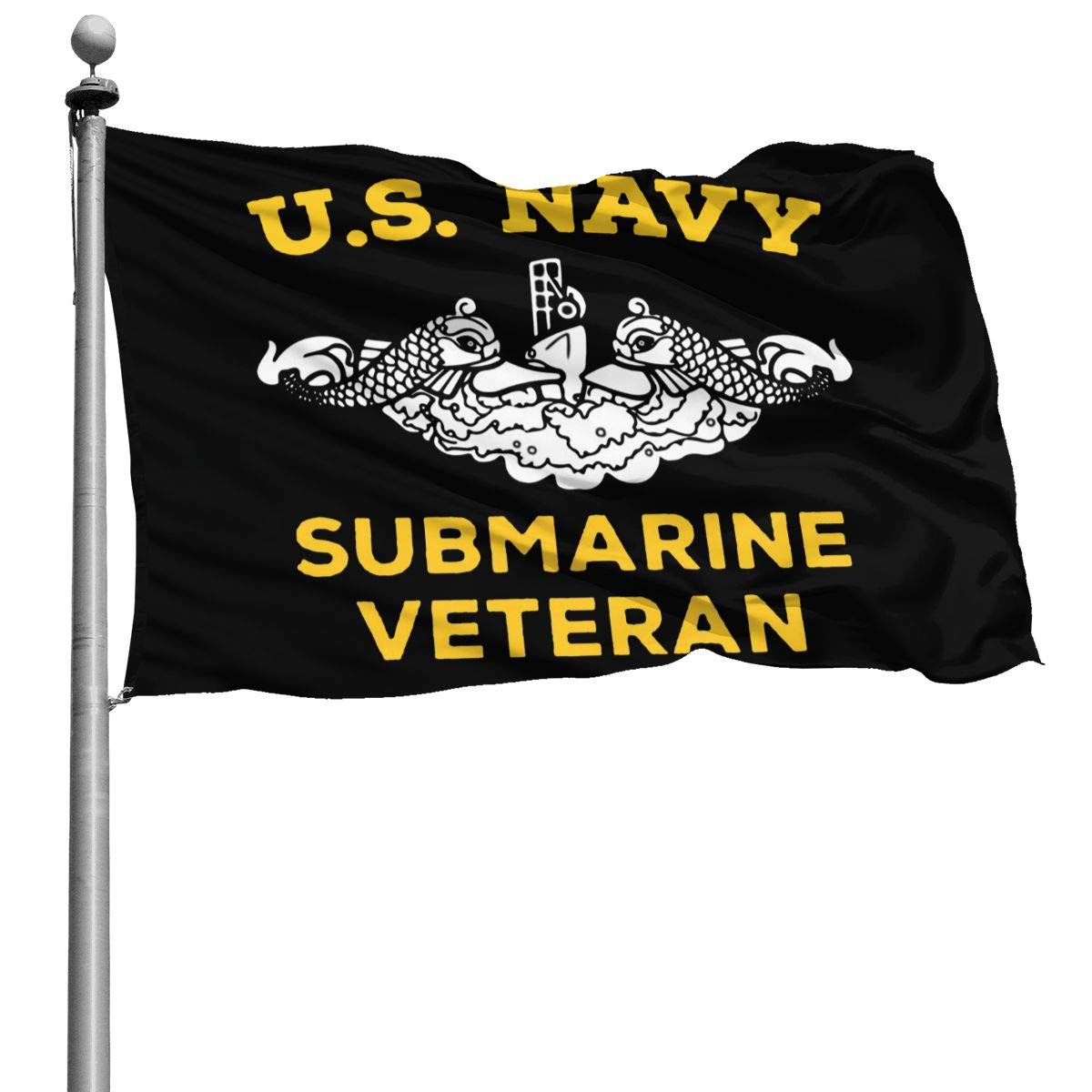 US Navy Submarine Warfare Veteran Banner Flag - 4x6 Ft Outdoor Garden Flag for Home, Yard & Patriotic Decor - Perfect for Memorial Day, Veterans Day & Military Appreciation Events