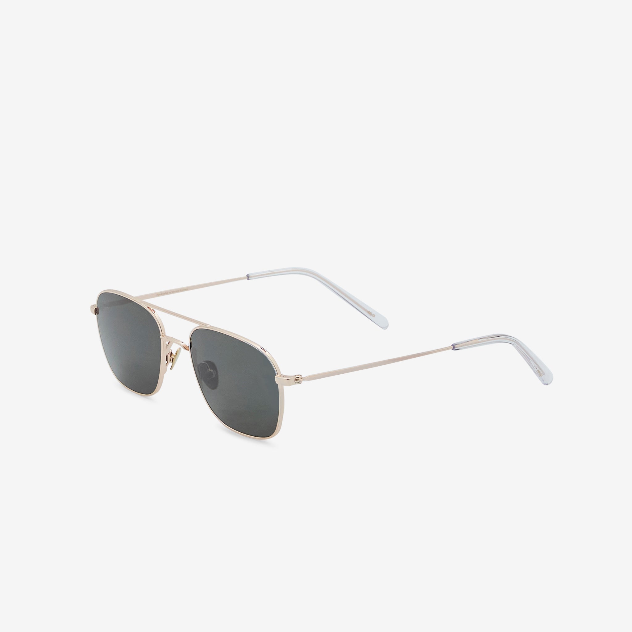 Dion Gold Sunglasses with Green Solid Lenses - Stylish UV Protection Shades for Outdoor Activities, Driving, and Beach Vacations