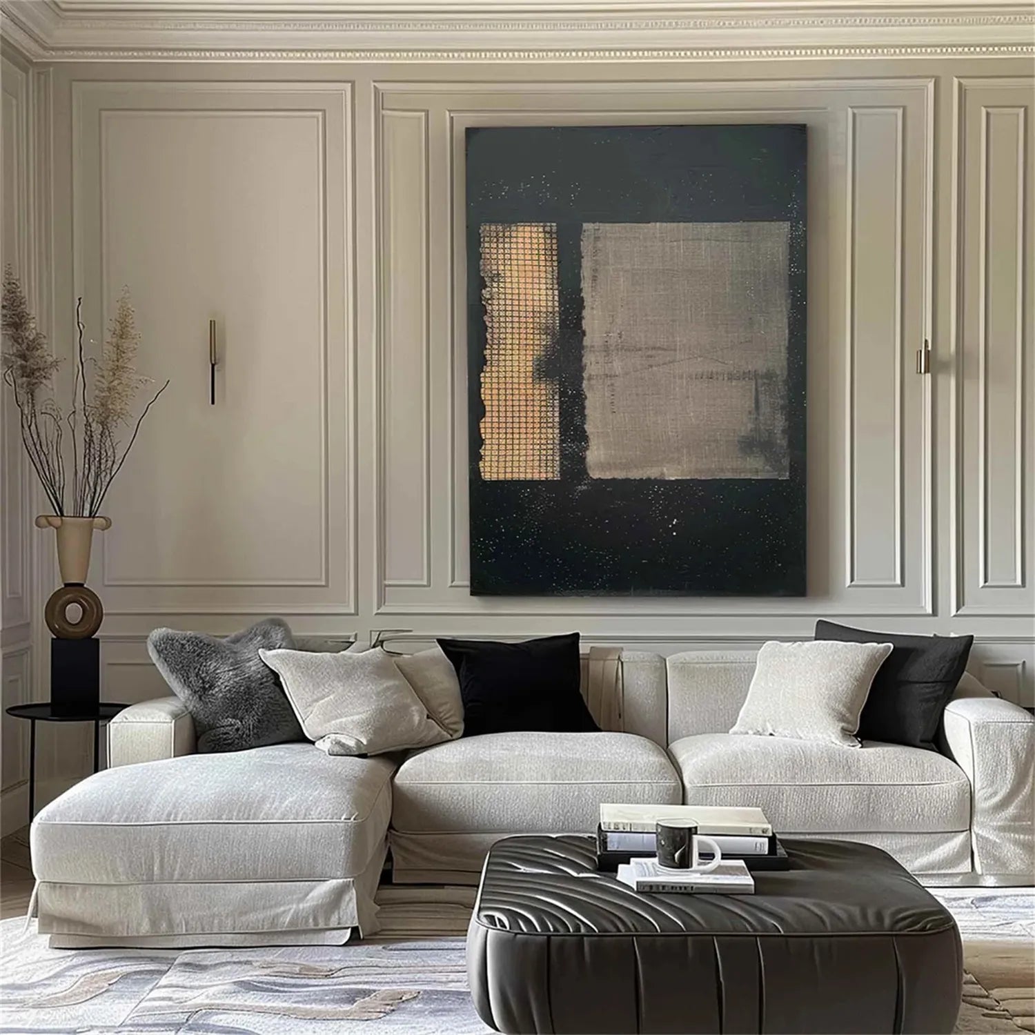 Custom Size Abstract Tranquility Wall Art Painting - Handmade Canvas Print for Living Room, Bedroom & Office Decor #WS156