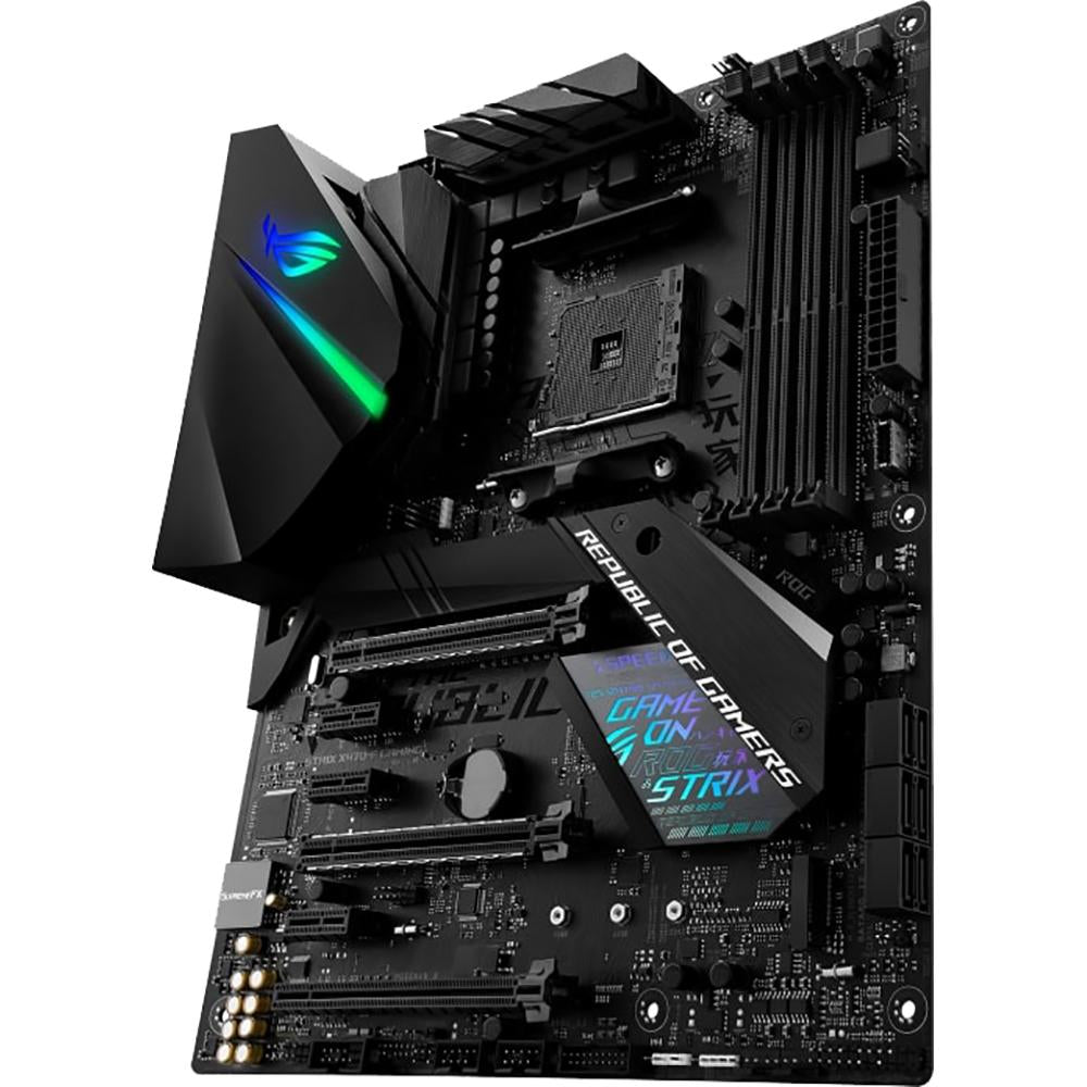 ASUS ROG STRIX X470-F Gaming Motherboard - AMD Ryzen 2 AM4 Socket, ATX, DDR4, Dual M.2, USB 3.1 Gen2 - Perfect for High-Performance Gaming PCs and Streaming Setups