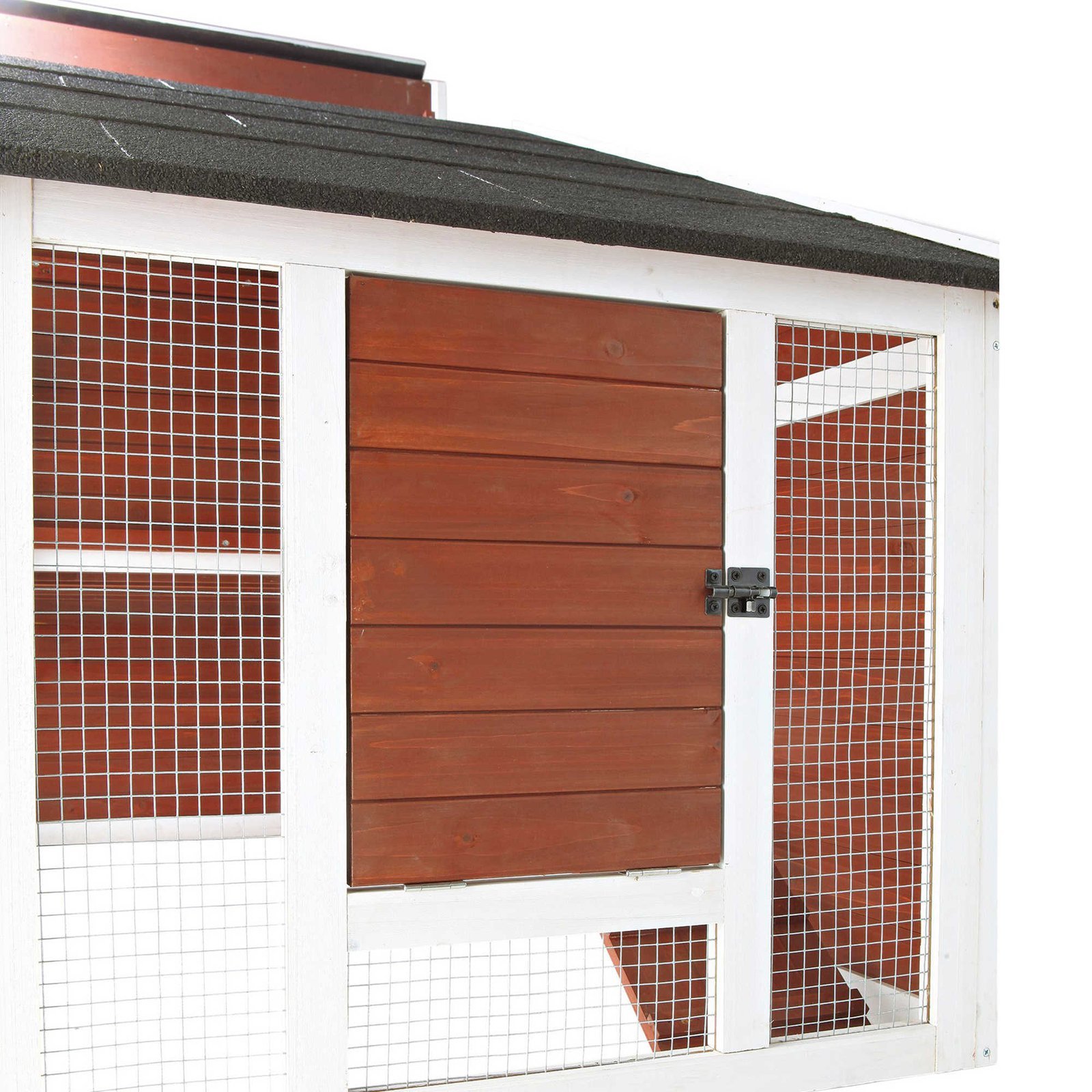 TRIXIE Natura Peak Roof Brown Chicken Coop with Outdoor Run - Durable Poultry House for Backyard Chickens, Perfect for Small Farms & Homesteading