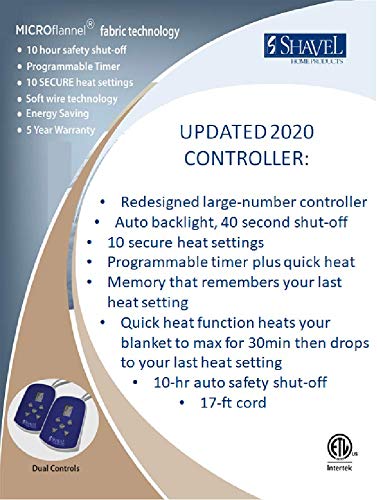 Premium Thermee Micro Flannel Heated Blanket Queen Size - 10 Adjustable Heat Settings, Programmable Electric Warming Blanket, Ultra-Soft & Fast Heating Throw for Cold Nights - Perfect for Bed, Sofa & Winter Relaxation - Ultramarine Blue