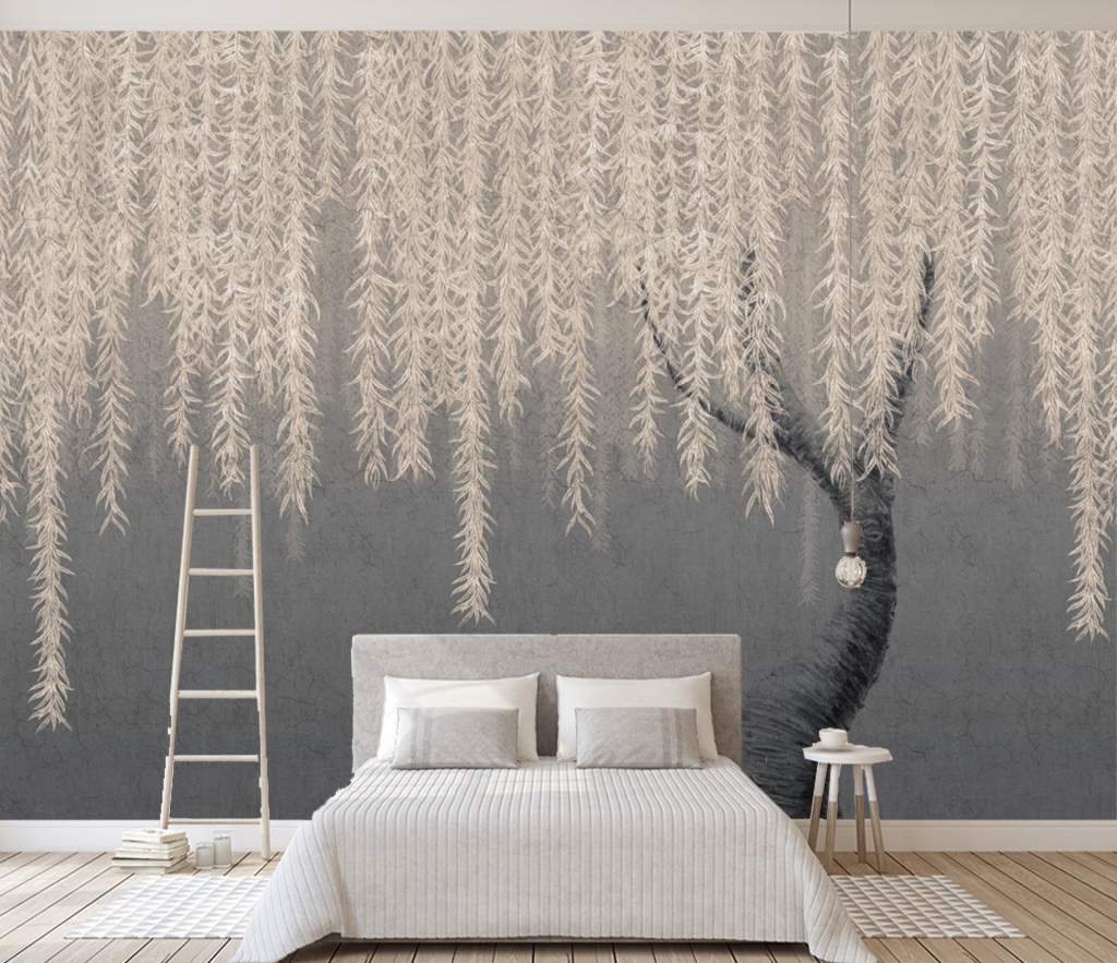 Willow Tree Wallpaper Murals - Premium Peel & Stick Wall Decals for Living Room, Bedroom, Nursery | Easy to Install & Removable | Nature-Inspired Home Decor for Modern Interiors