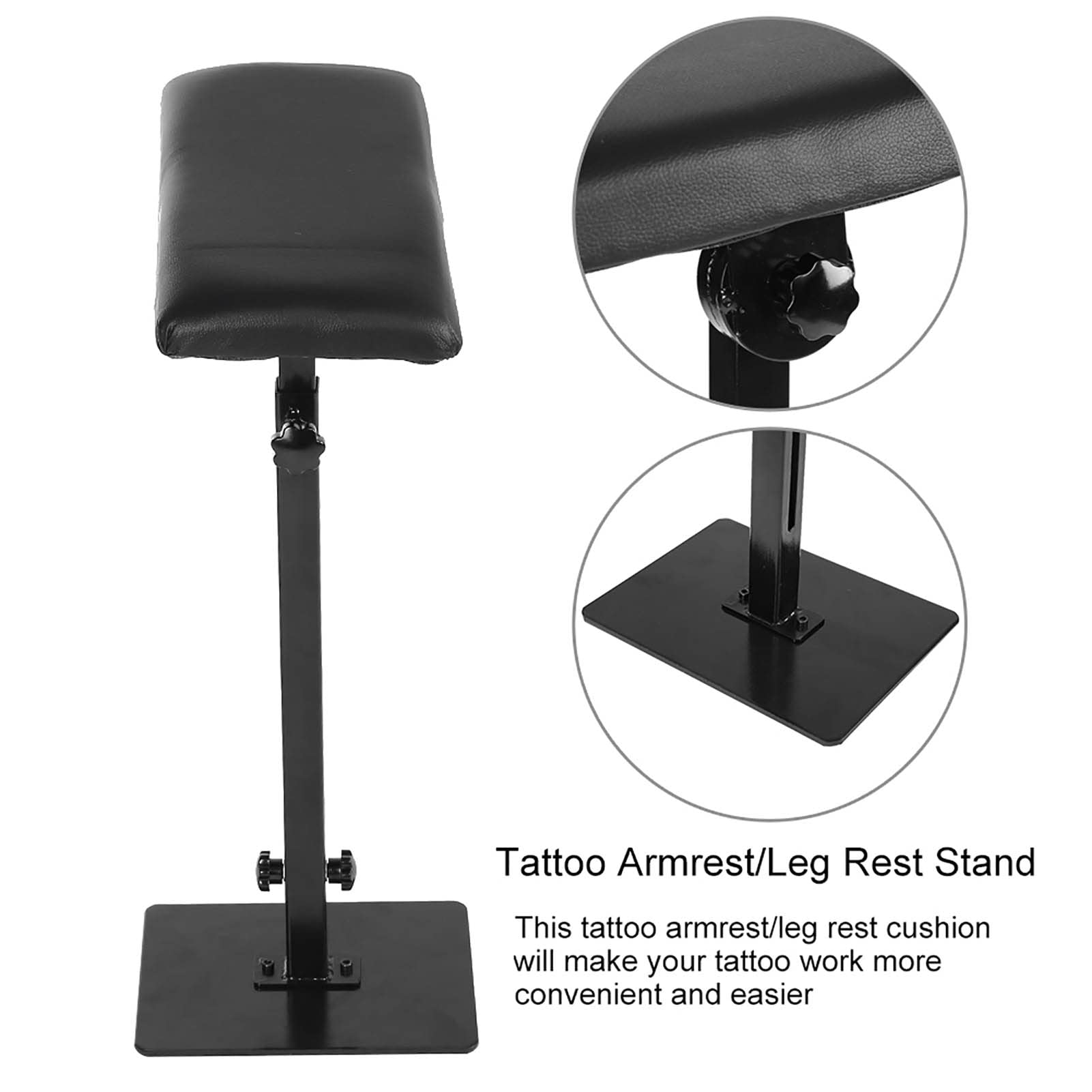 Adjustable Tattoo Armrest & Leg Support Stand (63-95cm) - Professional Tattoo Artist Stool Arm Rest for Tattoo Studio & Home Use - Perfect for Tattooing, Piercing & Cosmetic Procedures