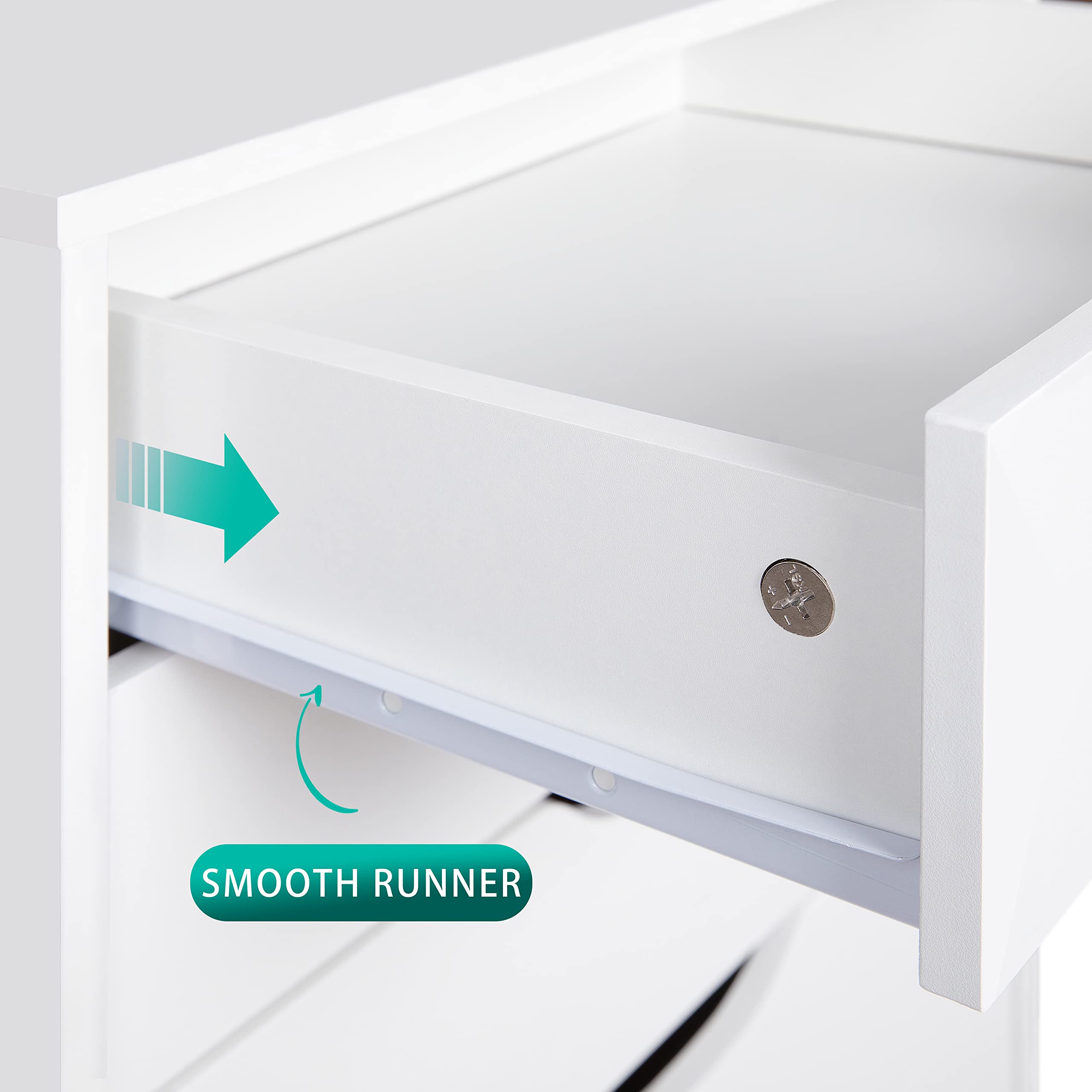 Naomi Home Office Wooden Lateral File Cabinet - 9-Drawer Storage Cabinet for Documents & Files, White - Perfect for Home Office Organization & Workspace Storage