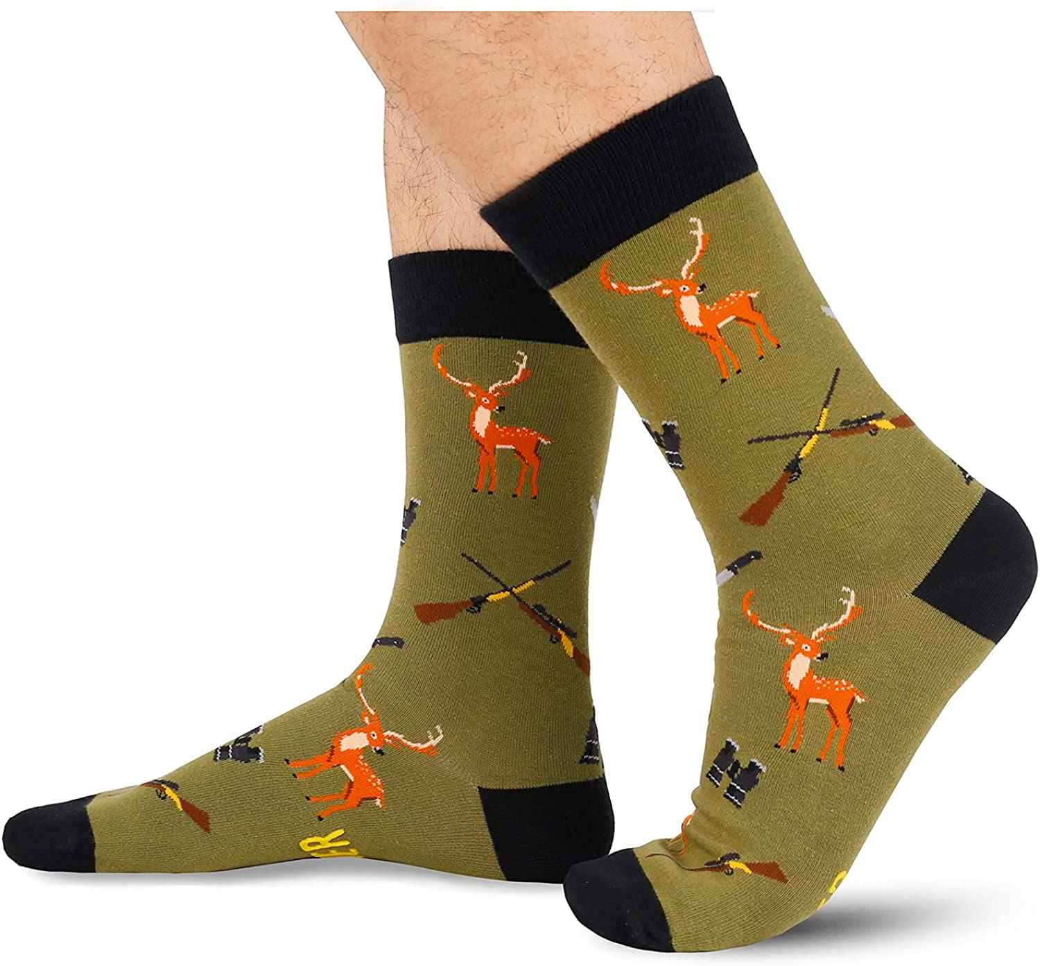 HappyPop Hunting Gifts for Men & Boys - Deer Hunter Socks for Men Who Have Everything - Perfect for Hunting Trips, Outdoor Adventures & Gifts for Hunters