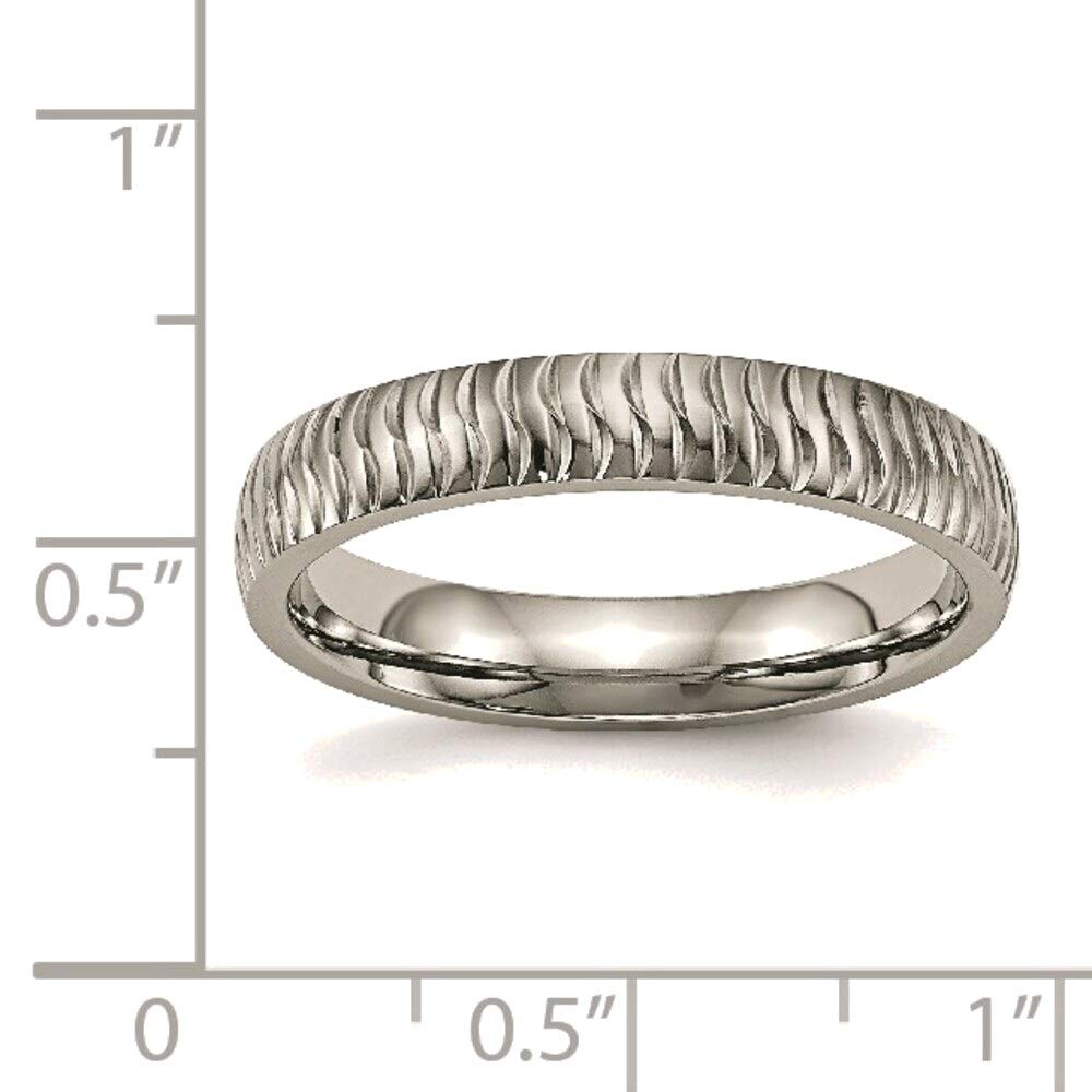 Titanium Textured Ring Size 8 - Bonyak Jewelry for Men & Women