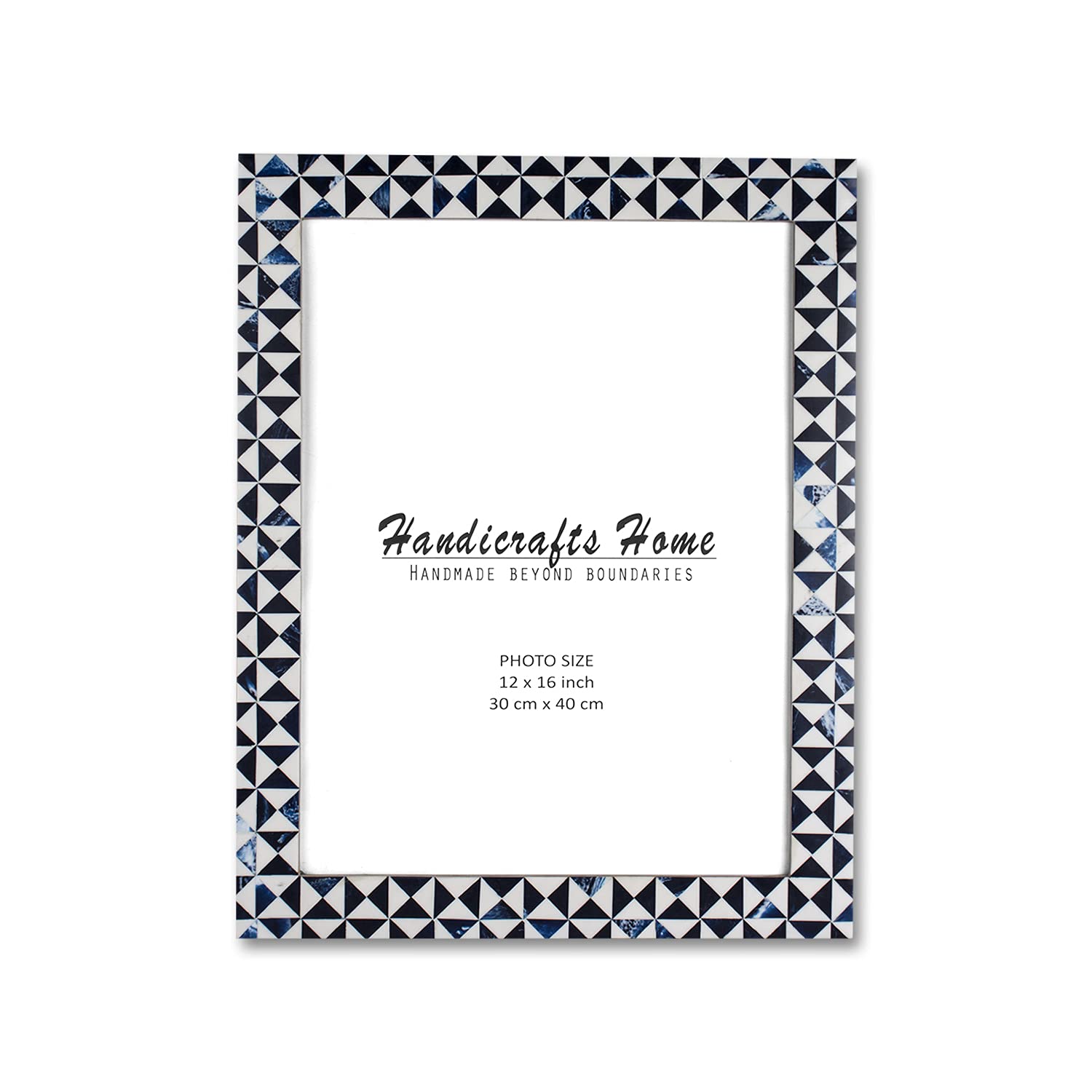 12x16 Handcrafted Wooden Photo Frames - Marquet Indigo Collection (Set of 2) | Wall Decor for Living Room, Bedroom & Office | Vintage Home Picture Frames for Family Photos & Artwork