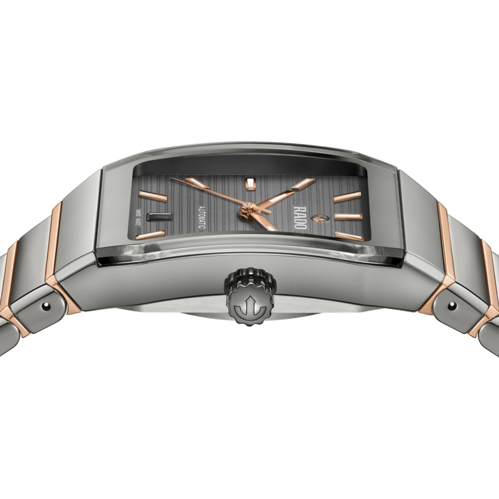 Anatom Automatic Plasma Ceramic 32.5mm Grey Watch for Men - Premium Swiss Movement, Water Resistant, Stainless Steel Bracelet - Perfect for Business, Formal Events & Everyday Wear