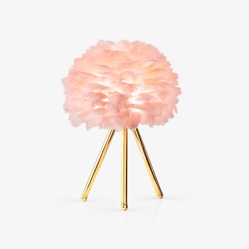 Elegant Goose Feather Table Lamp - Soft Warm White Light for Bedroom, Living Room & Office Decor - Perfect for Relaxation & Cozy Ambience
