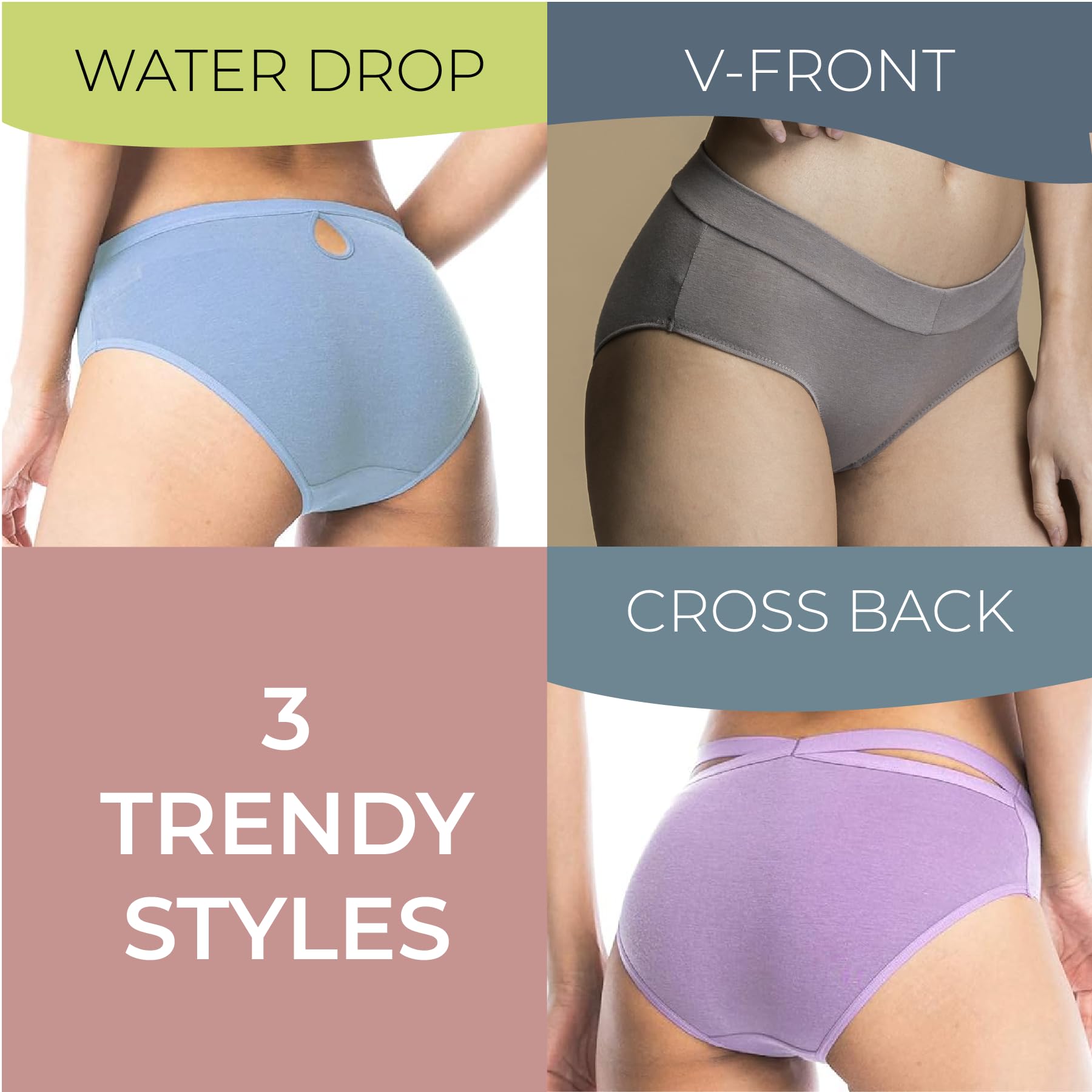Shero Women's StayFresh Soothing & Breathable Underwear for Sensitive Skin | Odor Control & V Front Hipster Design | Taupe 2X | Perfect for Daily Wear, Yoga & Travel Comfort