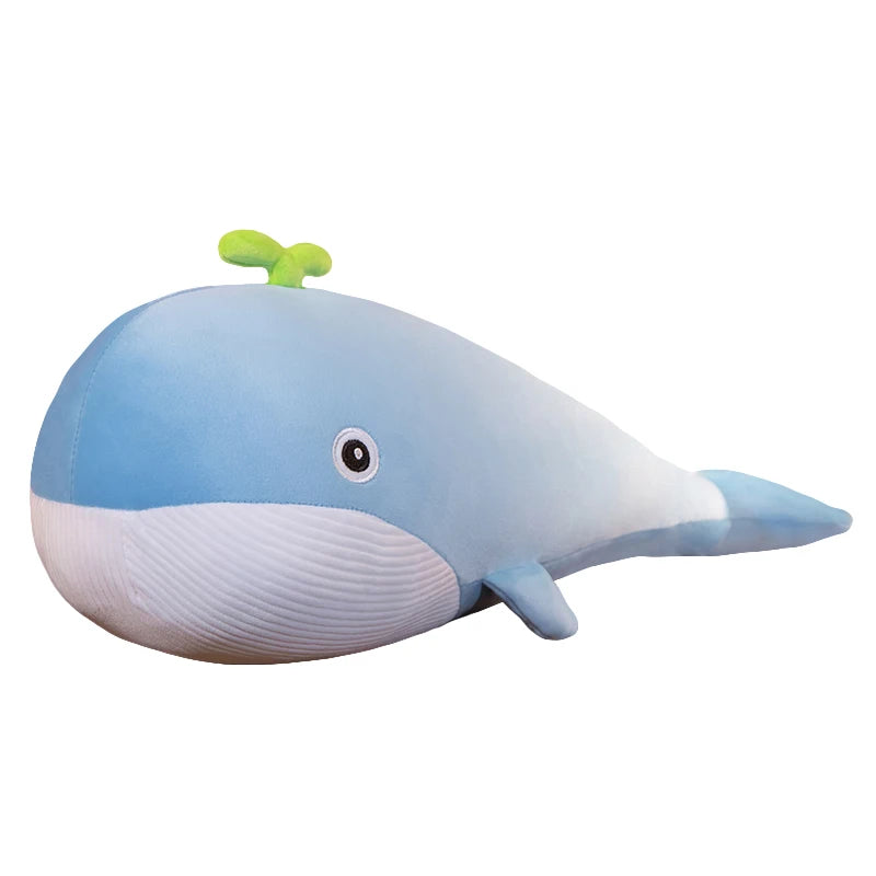 60/120cm Adorable Blue Whale Plush Toy - Soft Stuffed Animal Shark Doll for Kids, Cute Ocean Themed Gift for Girls & Boys | Perfect for Bedroom Decor, Birthday Presents and Christmas Gifts