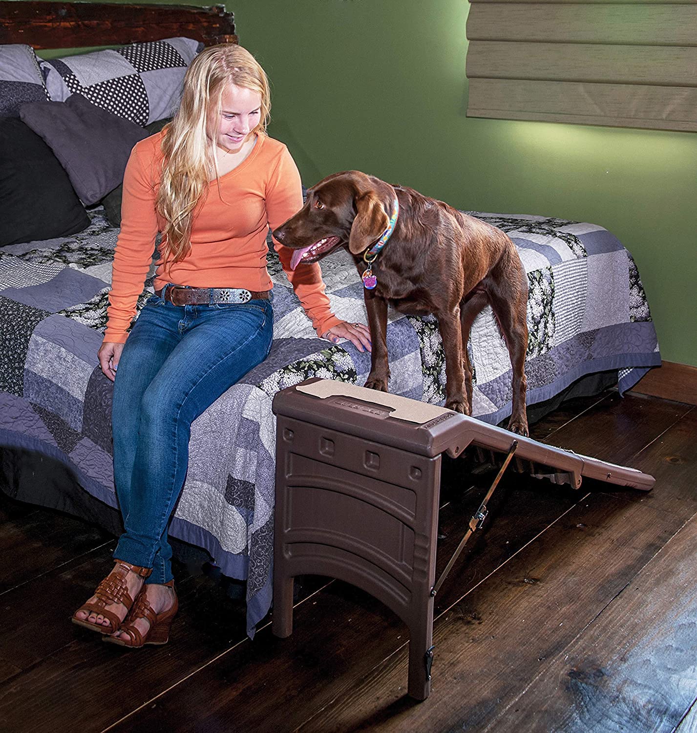 Pet Gear Free Standing Pet Ramp for Cats & Dogs - No Assembly Required, Foldable & Portable for Easy Storage & Travel - 6 Size Options - Perfect for Home, Car & Vet Visits