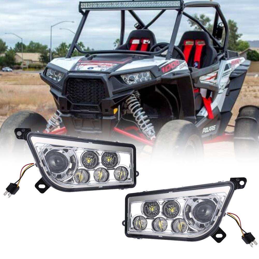 30W ATV LED Headlights for Polaris RZR XP 1000 GENERAL - High Power Off-Road Lighting (Pack of 2) | Perfect for Night Trail Riding, Dune Bashing & Off-Road Adventures