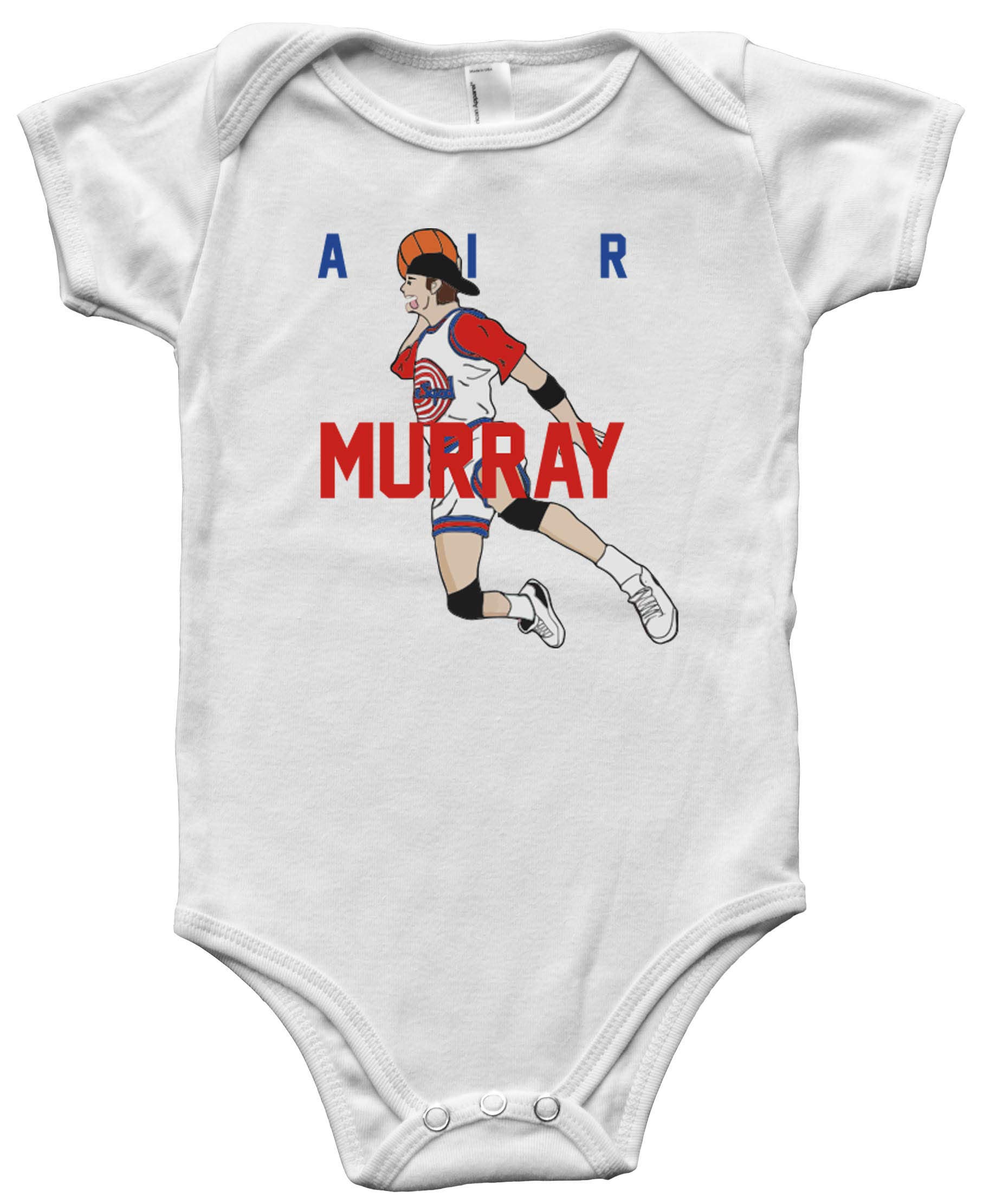 White Bill Murray Space Jam AIR Baby 1-Piece Bodysuit - Cute Cartoon Character Outfit for Infants & Toddlers - Perfect for Playtime, Costume Parties & Photo Shoots