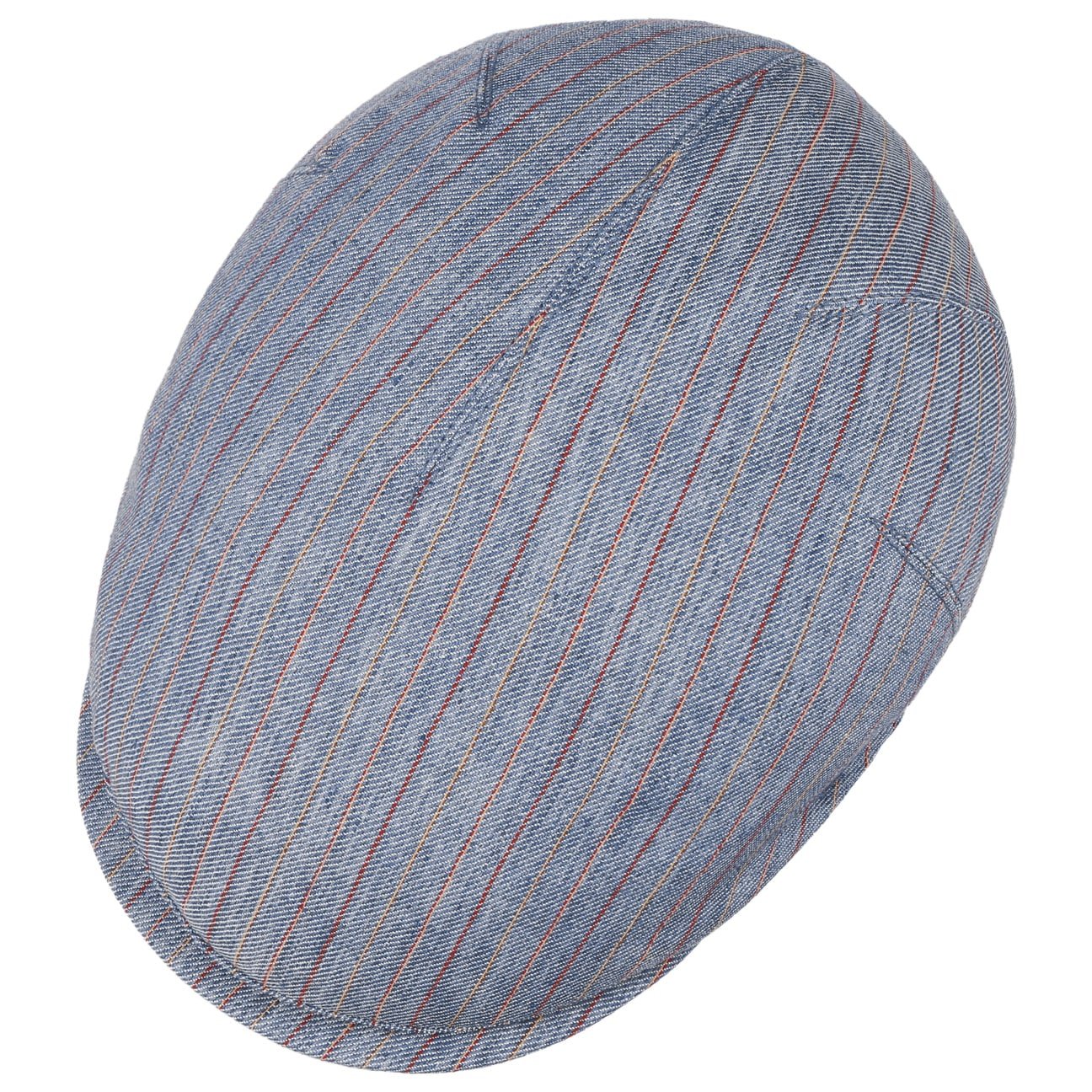 Mayser Sidney Paros Striped Flat Cap for Men - Classic Wool Hat for Casual & Outdoor Wear | Perfect for Golf, Hiking & Everyday Fashion