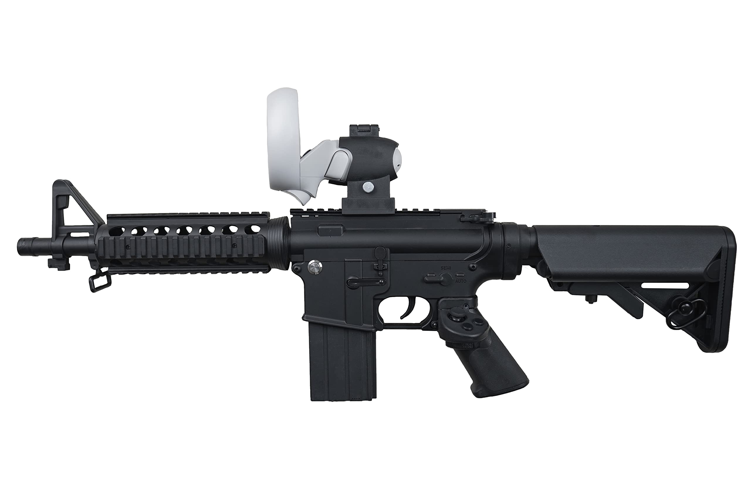 Aokicase VR Controller Accessories for Meta Quest 1 - FPS Game Gun Pistol Grip with Enhanced Shooting Experience (Black, M4 Style) | Perfect for Virtual Reality Shooting Games & Immersive Gaming Sessions
