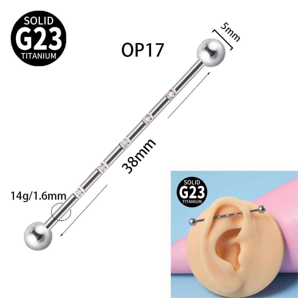 G23 Opal Double Hole Industrial Bar - Heavy Duty Metal Pull Handle for Cabinets, Drawers & Furniture | DL3082 | Perfect for Home, Office & Workshop Use