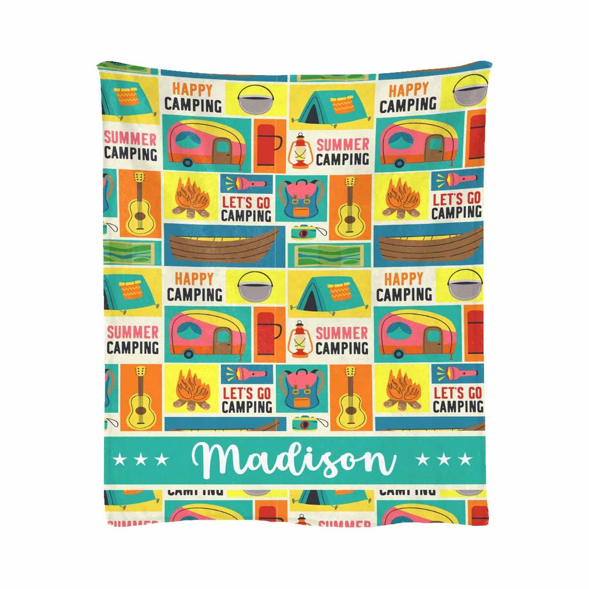 Custom Toddler Weighted Blanket 30x40 Inches - Soft Fleece Summer Camping Blanket for Kids, Cozy Throw for Bedroom, Nursery & Travel