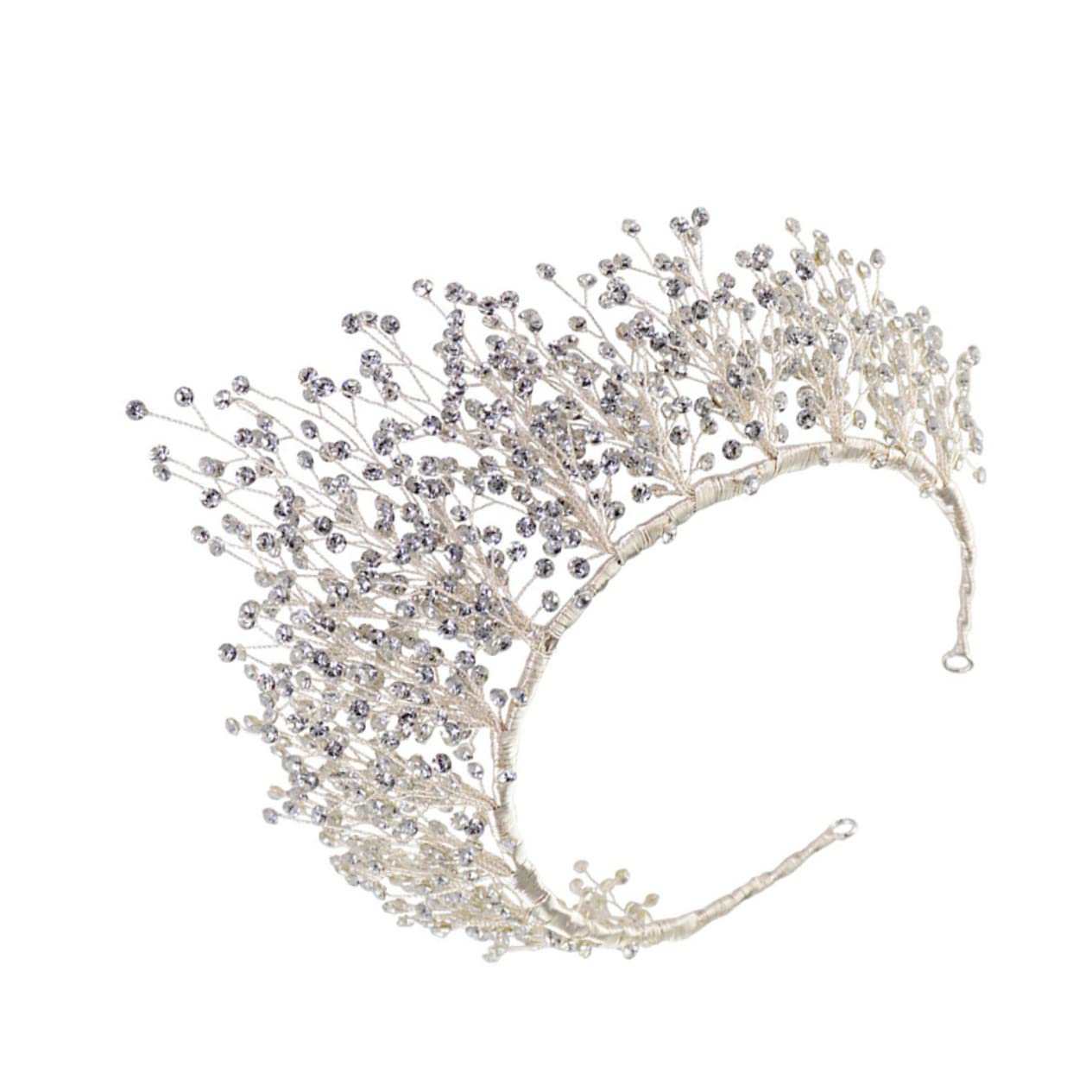 Sparkling Rhinestone Wedding Tiara Headpiece - Elegant Bridal Headband with Glittering Crystals for Bride, Bridesmaids, and Flower Girls | Perfect for Weddings, Prom, Pageants, and Special Occasions