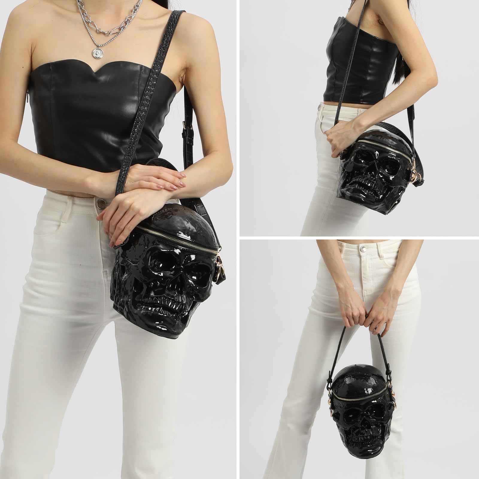 Gothic Skull Purse for Women - Unique Halloween Handbag with Skull Design, Perfect for Halloween Parties, Cosplay, and Gothic Fashion Accessories