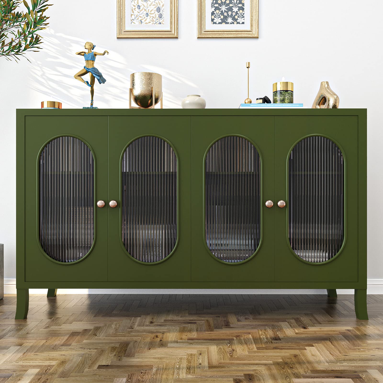 VEELIKE Olive Green Peel and Stick Wallpaper - 15.7''x118'' Waterproof Removable Vinyl Contact Paper for Cabinets, Walls, Shelves - Self Adhesive Wallpaper for Bedroom, Bathroom, Kitchen Countertops & Home Decor