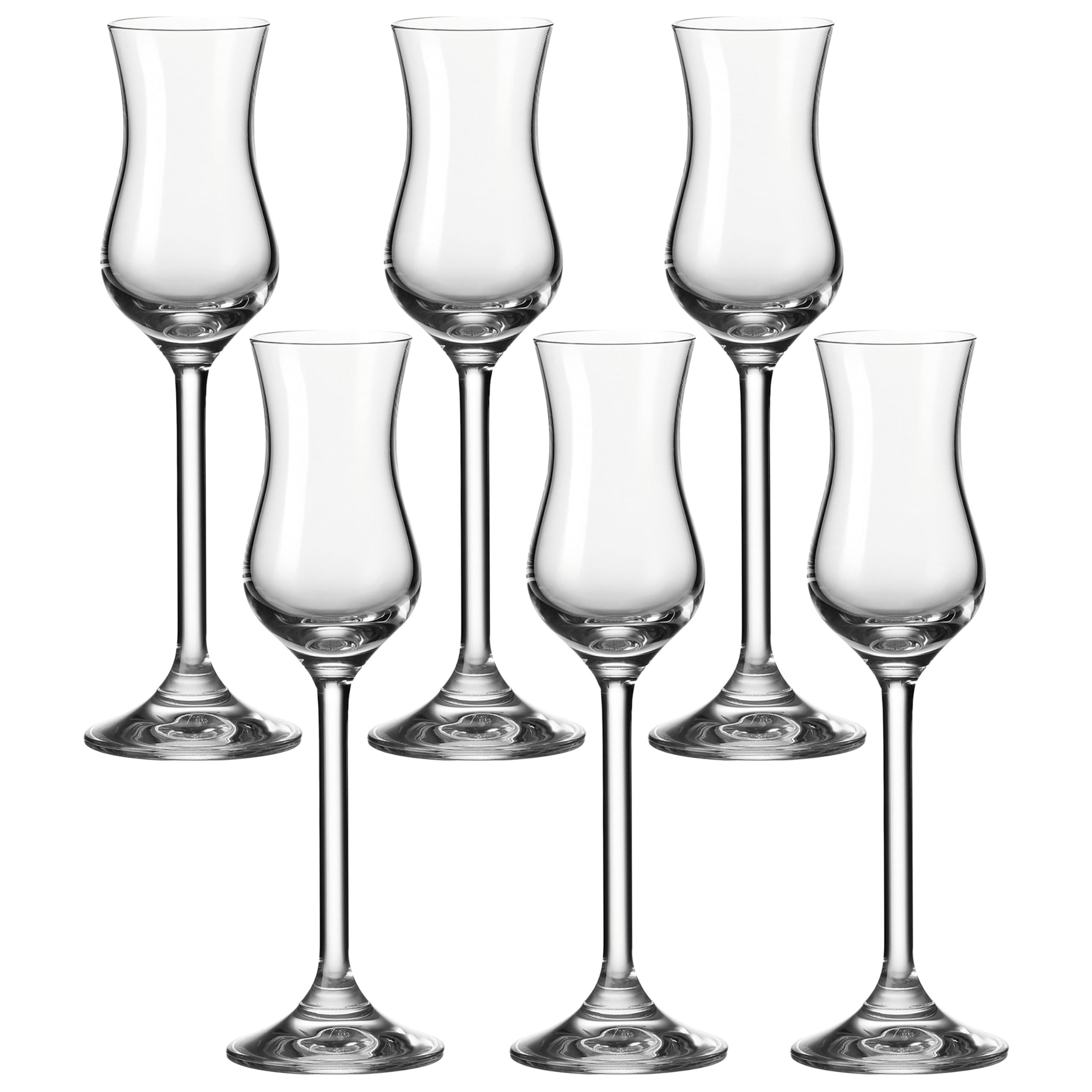 Premium 80ml Grappa Glass Set of 6 - Italian Style Liquor Glasses for Brandy, Whiskey & Digestifs - Perfect for Home Bars, Dinner Parties & Gifts