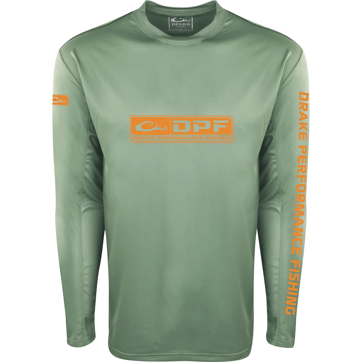 Drake Waterfowl Shield 4™ Long Sleeve Crewneck Shirt - Light Blue, Large Size - Arched Mesh Back for Comfort - Ideal for Hunting, Outdoor Activities & Casual Wear
