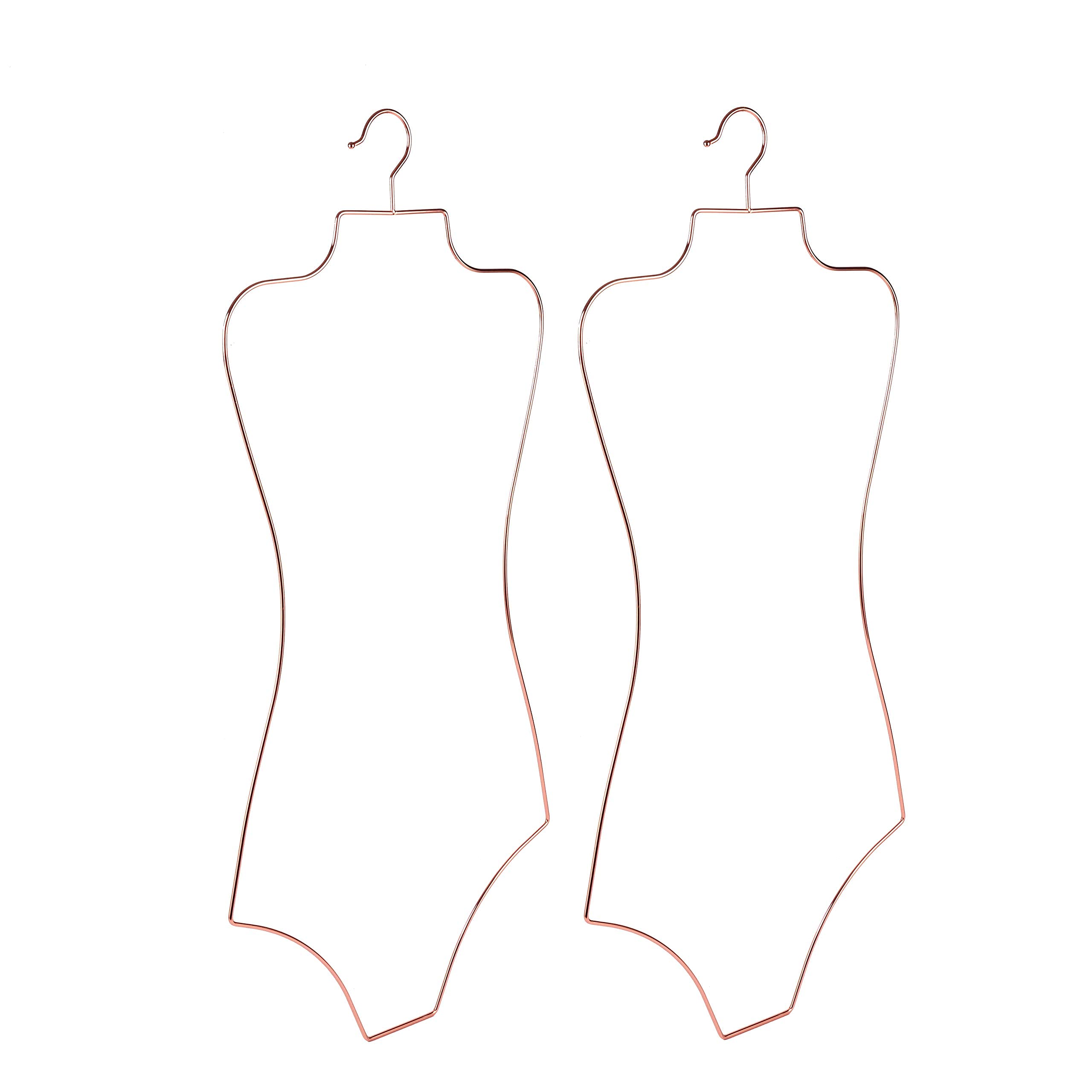 Rose Gold Wire Bikini Hanger - 10 Pack Metal Swimwear Display for Retail Stores, Boutiques & Beach Shops