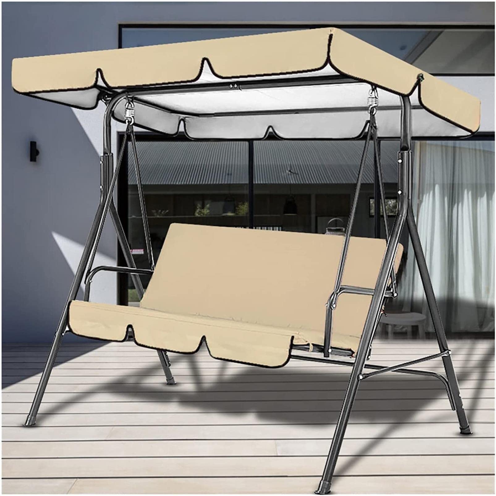 Waterproof Oxford Cloth Patio Chair Covers Set of 2 - Outdoor Furniture Swing Seat & Top Cover for Garden, Camping, Courtyard & Hammock Chairs | Durable All-Weather Protection for Patio, Deck & Backyard Relaxation