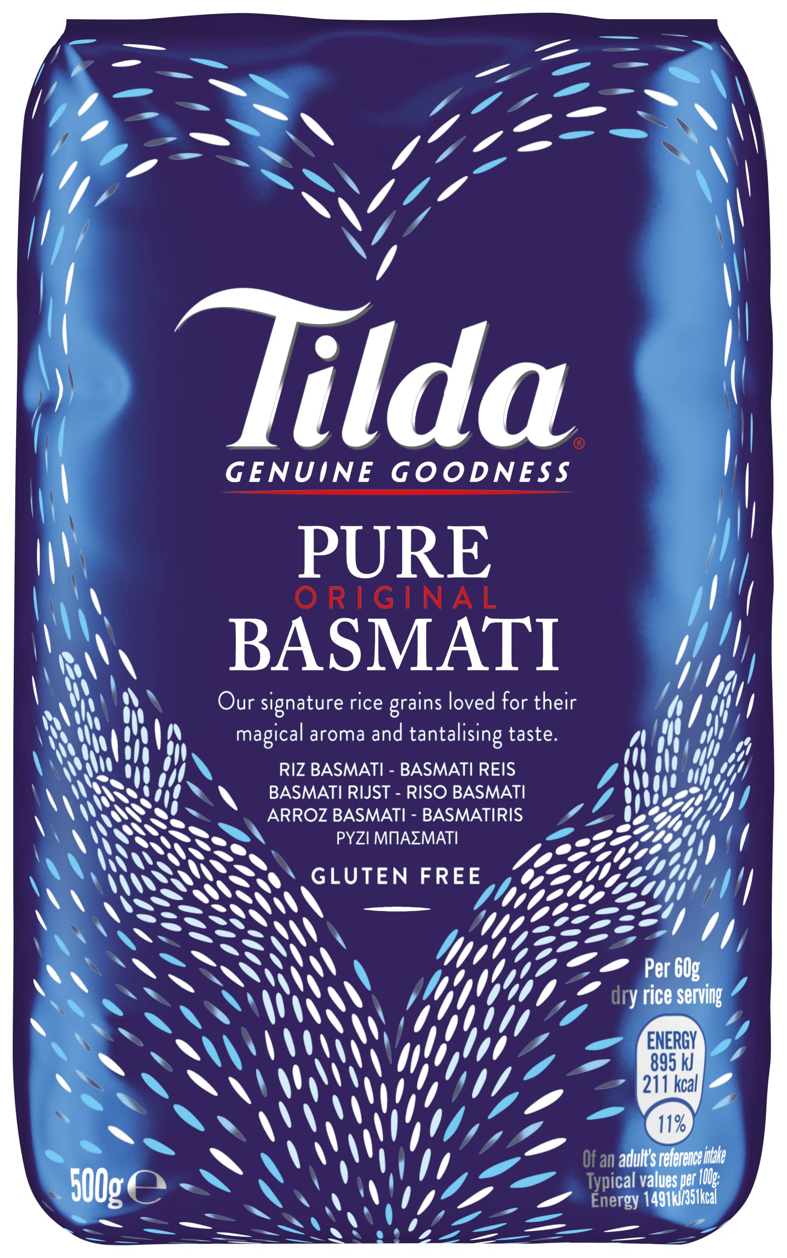 Premium Tilda Pure Original Basmati Rice - 500g | Authentic Indian Long Grain Rice for Biryani, Pilaf & Curry Dishes | Perfect for Home Cooking & Restaurant Use