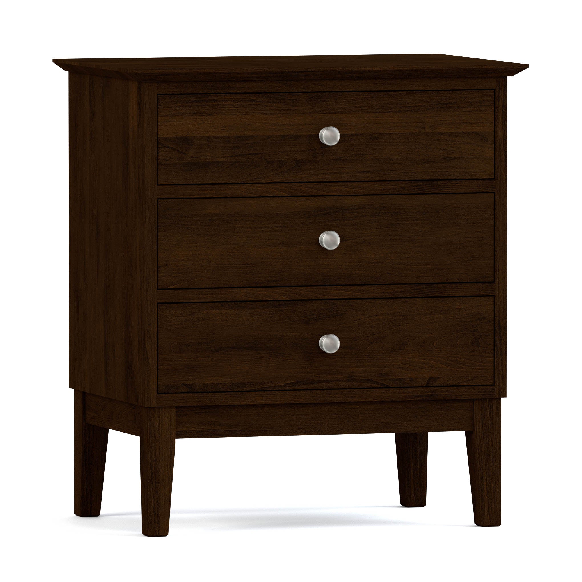 Gable Road 3-Drawer Nightstand - Modern Bedside Table with Storage for Bedroom, Living Room, or Office