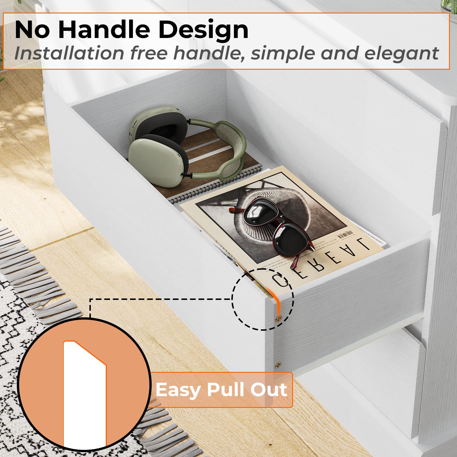 Hasuit 6-Drawer Double Dresser, 51.5