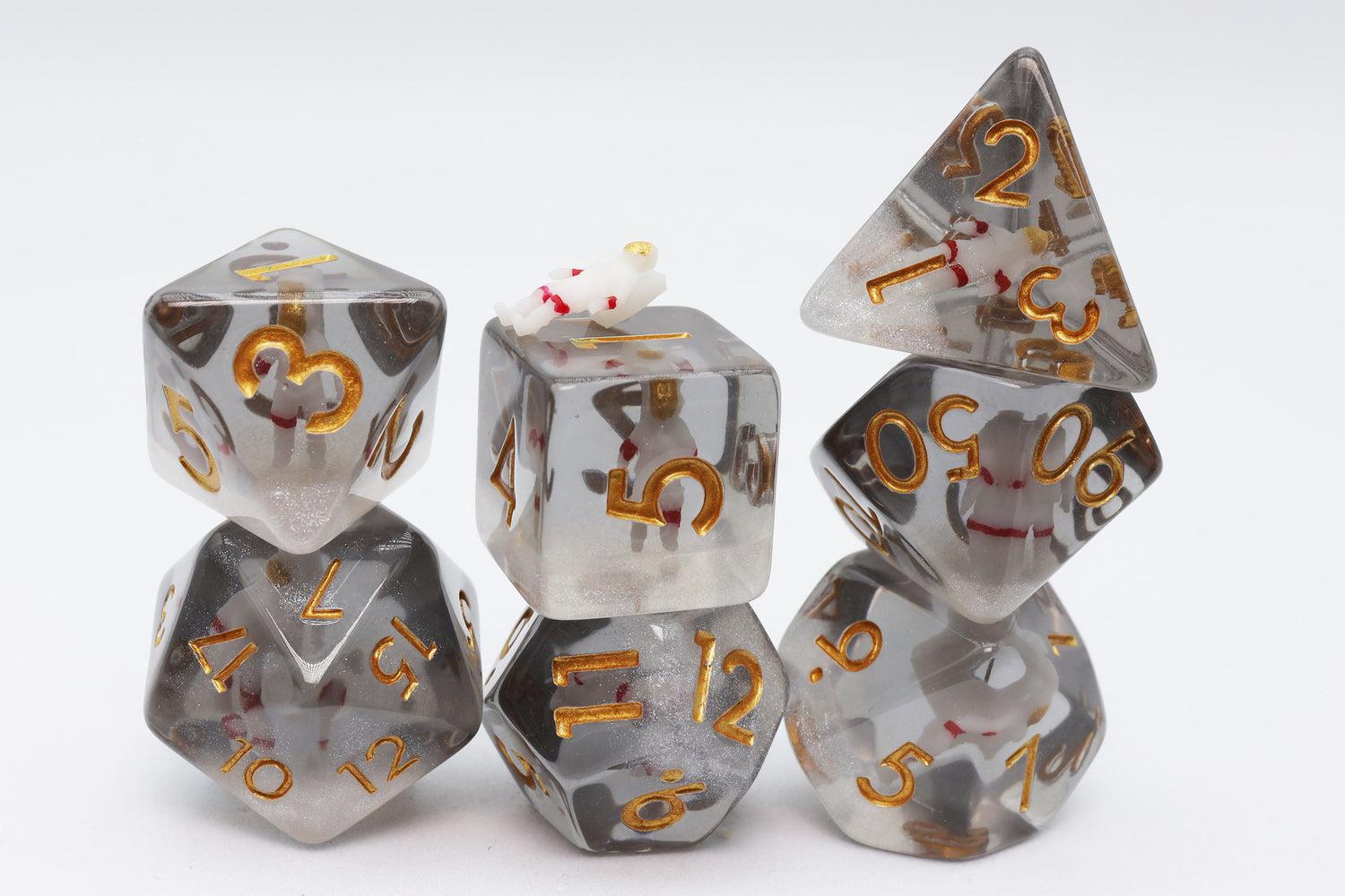 Astronaut 7 Die RPG Set - Premium Tabletop Gaming Dice for Dungeons & Dragons, Pathfinder, and Role-Playing Games - Perfect for Gifts, Collectors, and Game Nights