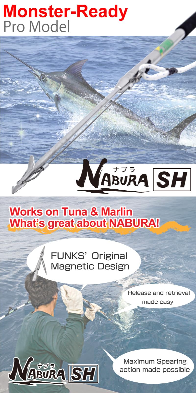 Premium Stainless Steel Heavy Duty Fishing Harpoon Spear - Ideal for Tuna, Marlin, Halibut & Large Fish - Perfect for Deep Sea Fishing & Spearfishing Adventures