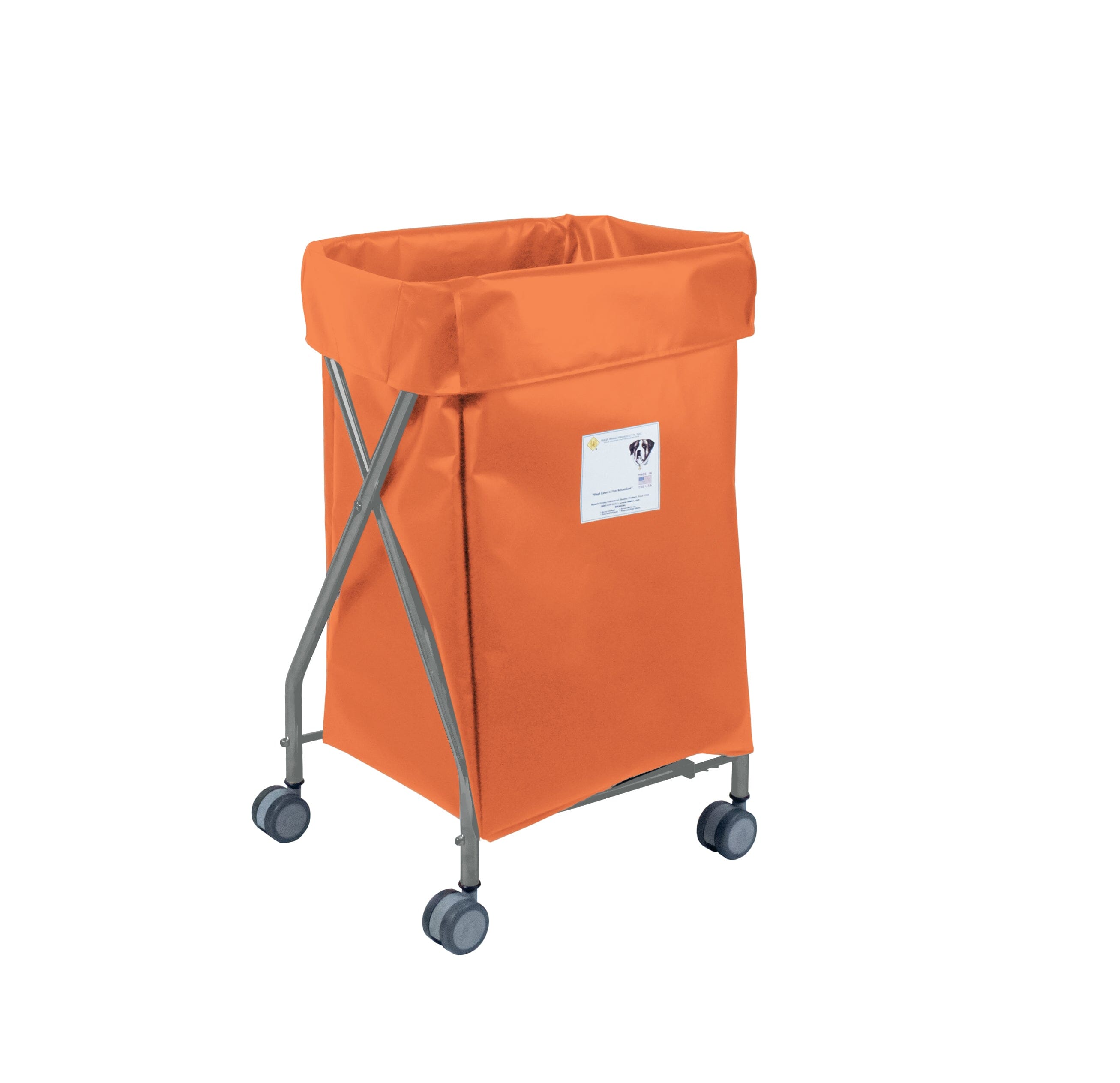 Foldable Narrow Laundry Hamper with Vinyl Liner - 5 Bushel Capacity for Small Spaces - Perfect for Closet, Bathroom, Dorm or RV Organization
