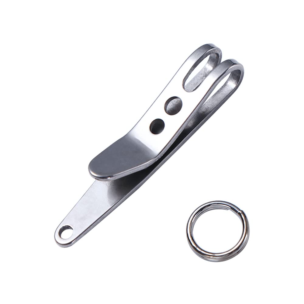 Stainless Steel Pocket Bag Suspension Clip - 1PC Mini Metal Key Buckle for Waist Belt & Hanging | Portable Outdoor Gadget for Hiking, Camping & Everyday Carry (EDC)