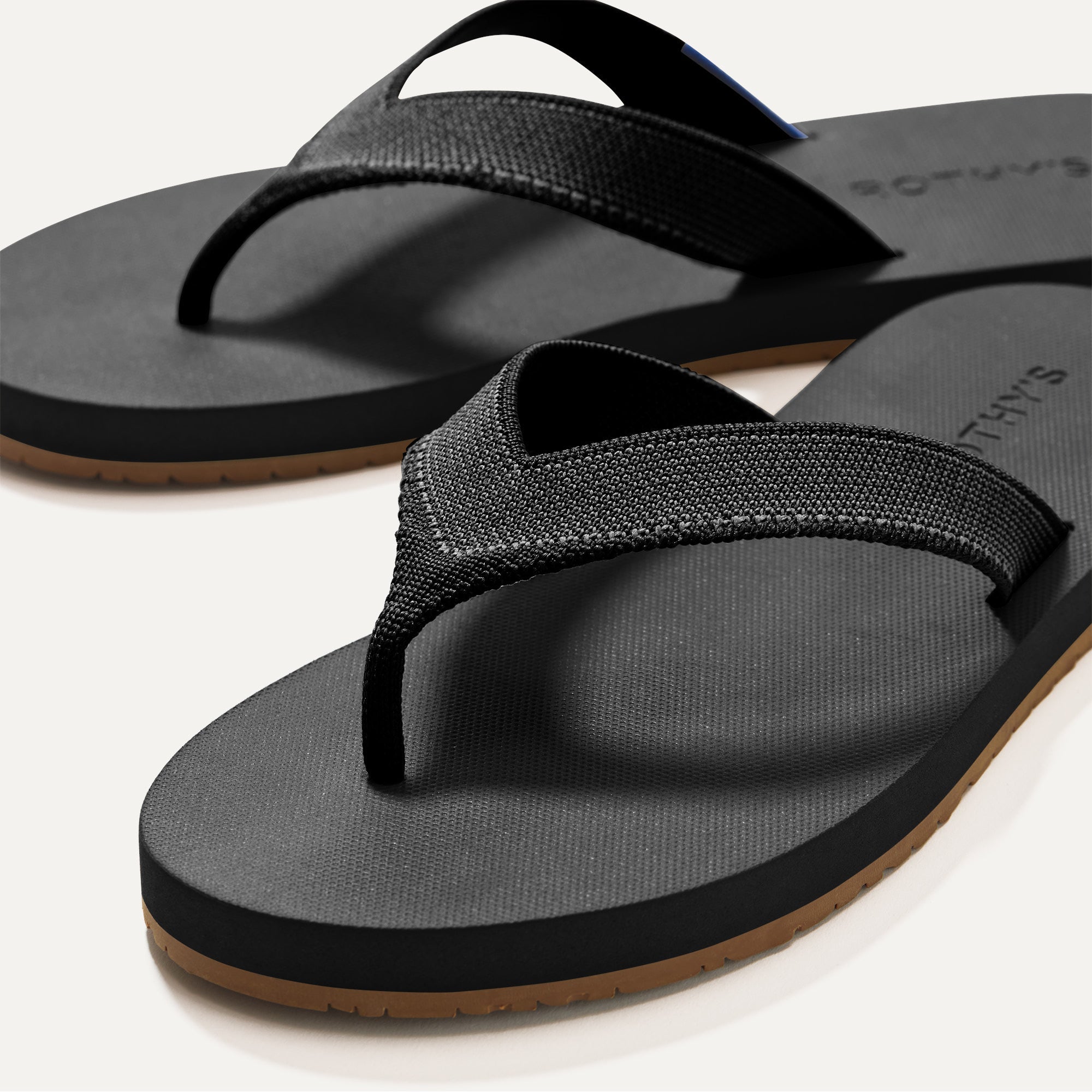 **Men's Comfortable Black Flip Flops - Lightweight & Durable Sandals for Beach, Pool, and Casual Wear**