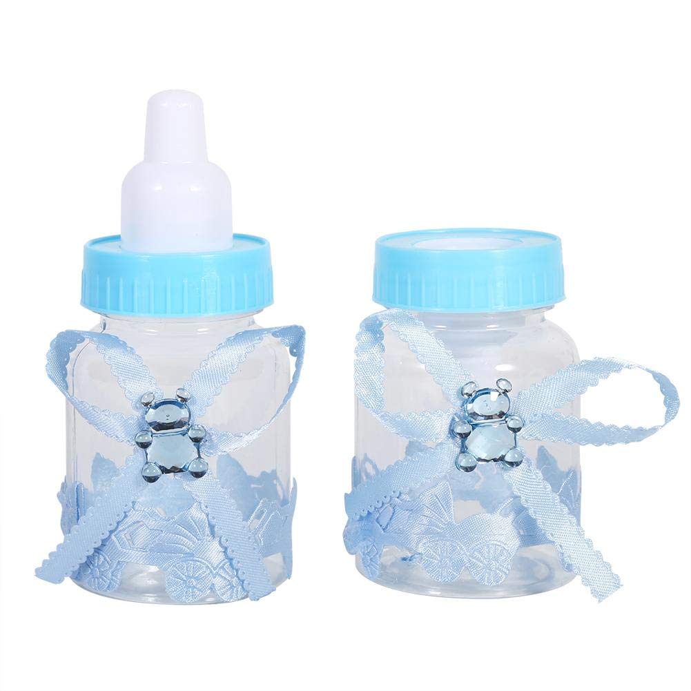 50Pcs Mini Pacifier Candy Chocolate Bottles - Baby Shower Party Favors, Decorations & Gifts (Blue) | Perfect for Baby Showers, Birthday Parties & Gender Reveals