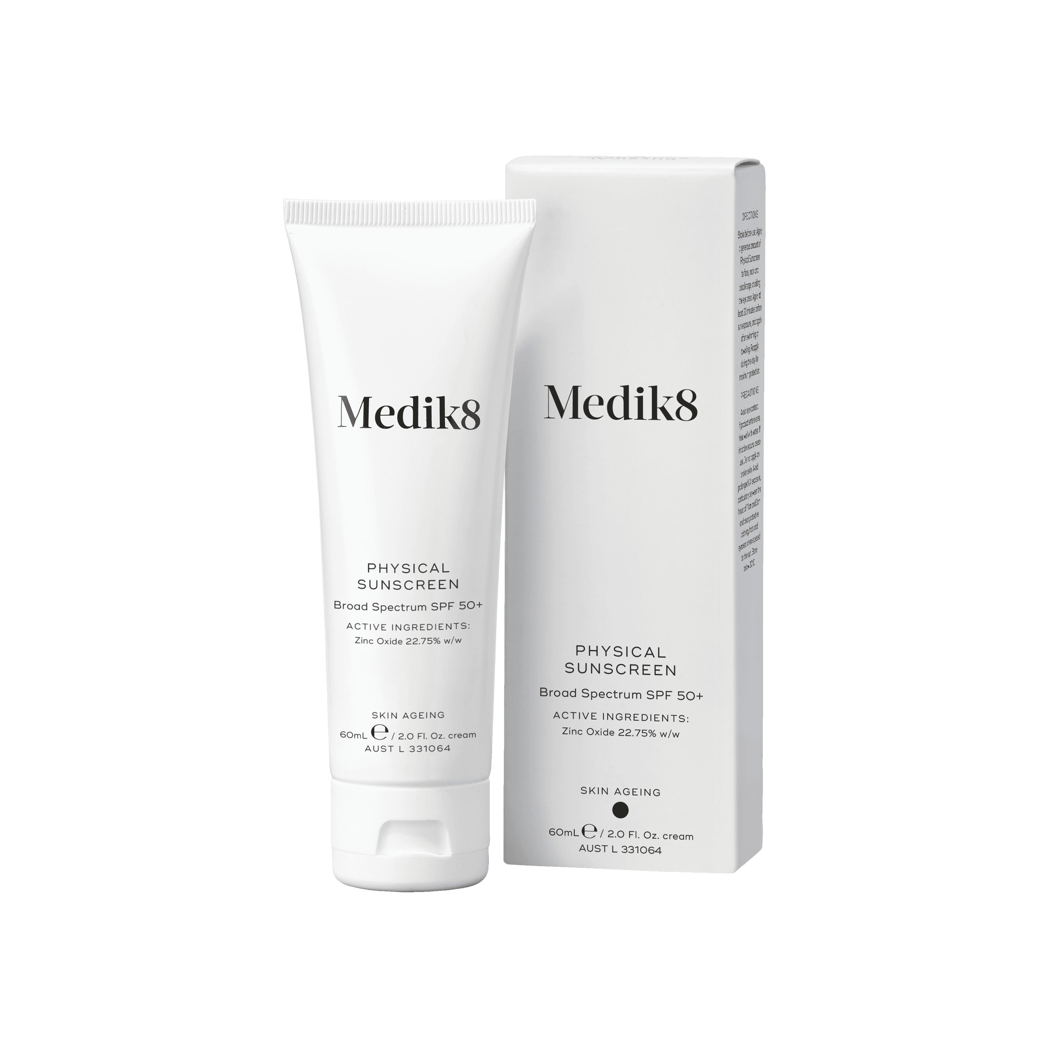 Medik8 Physical Sunscreen SPF 50+ | Broad Spectrum UVA/UVB Protection | Oil-Free Mineral Sunscreen for Face & Body | Perfect for Outdoor Activities, Beach & Daily Use