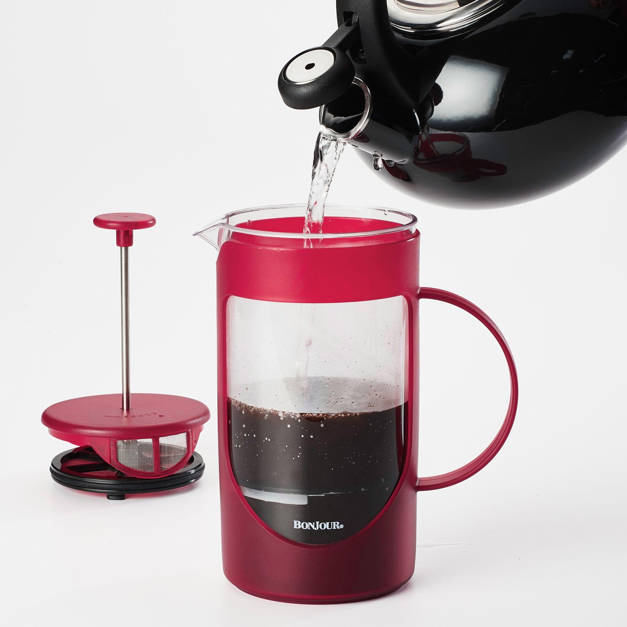 Stainless Steel 40oz French Press Coffee Maker - Unbreakable Design with Lock & Toss™ Filter - Perfect for Home, Office & Camping Use
