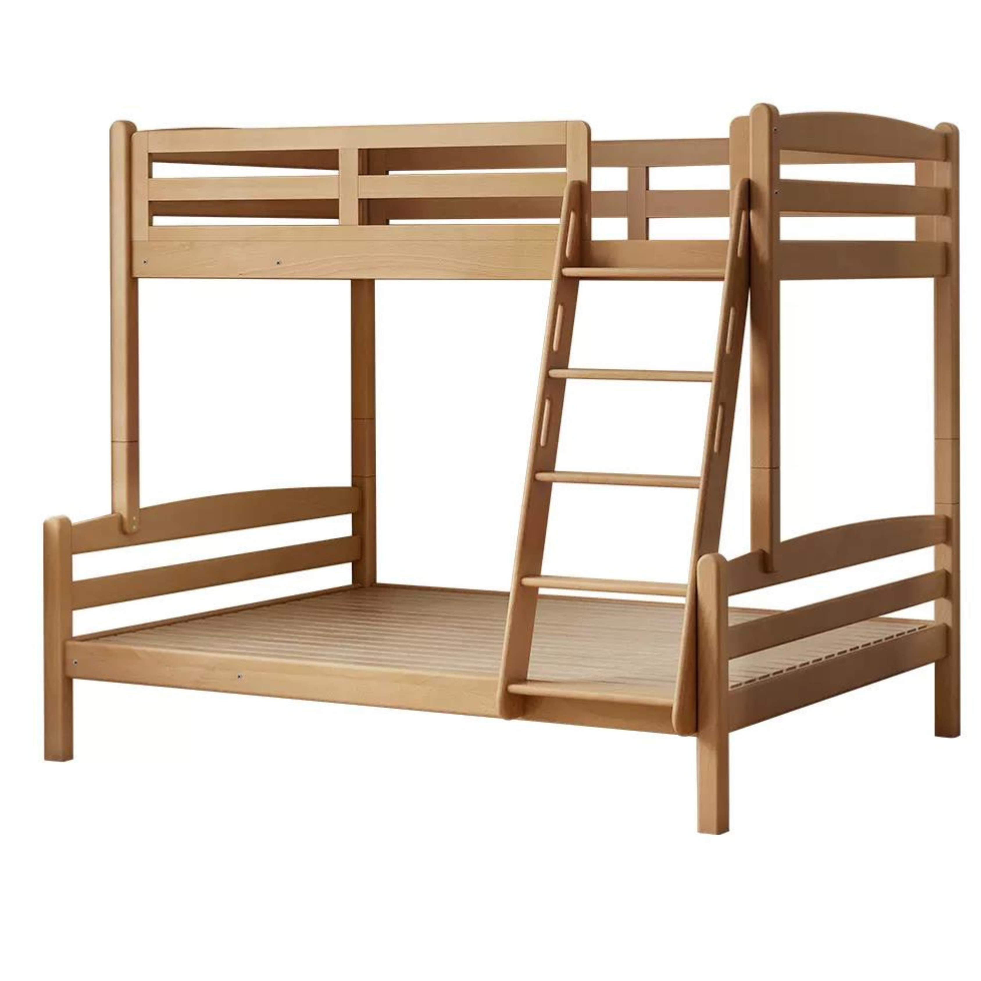 Solid Wood Beech & Birch White Detachable Bunk Bed for Kids - Perfect for Small Bedrooms, Guest Rooms & Space-Saving Kids' Rooms
