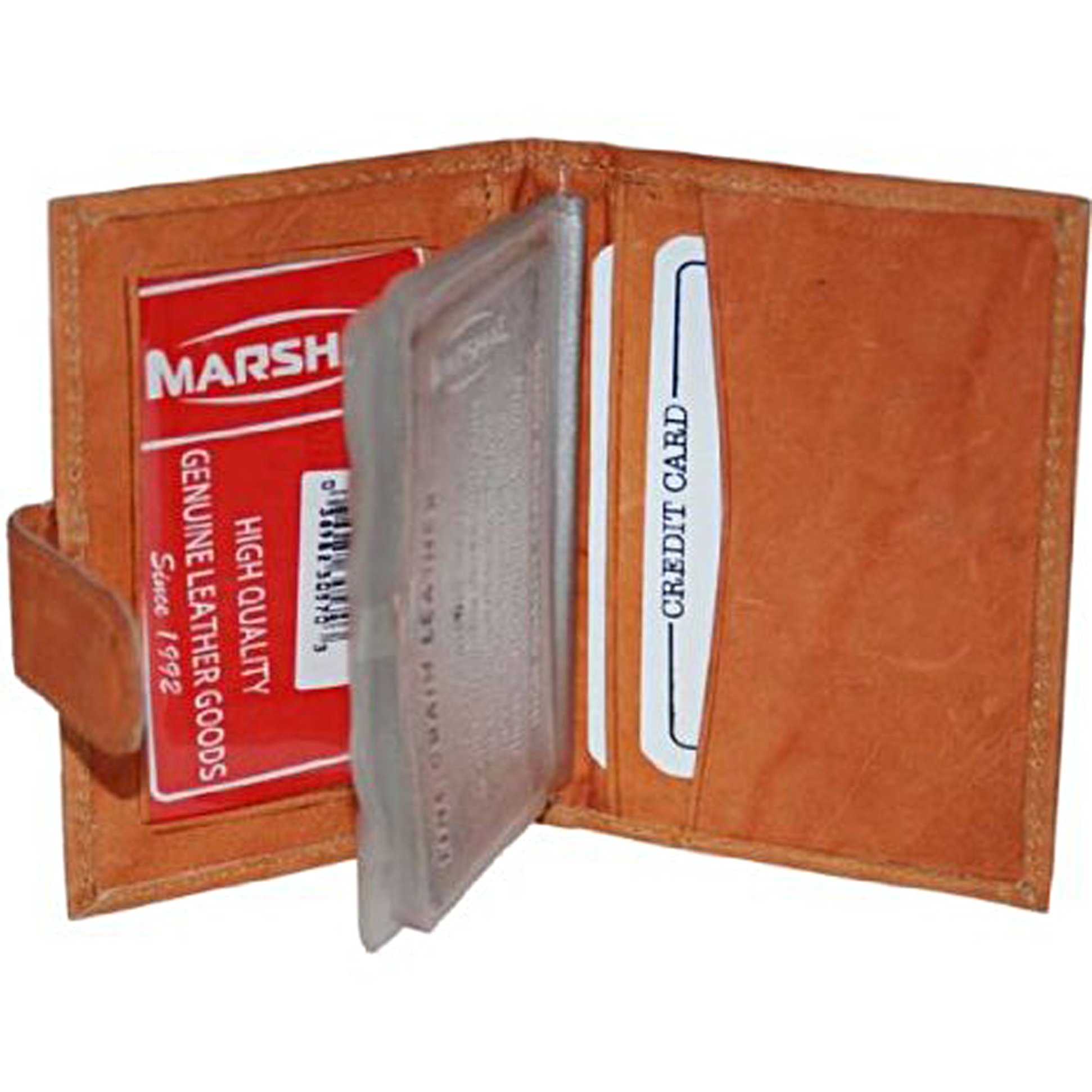 Premium MARSHAL Cowhide Leather Credit Card Holder - Slim RFID Blocking Wallet for Men & Women - Perfect for Business, Travel & Everyday Use