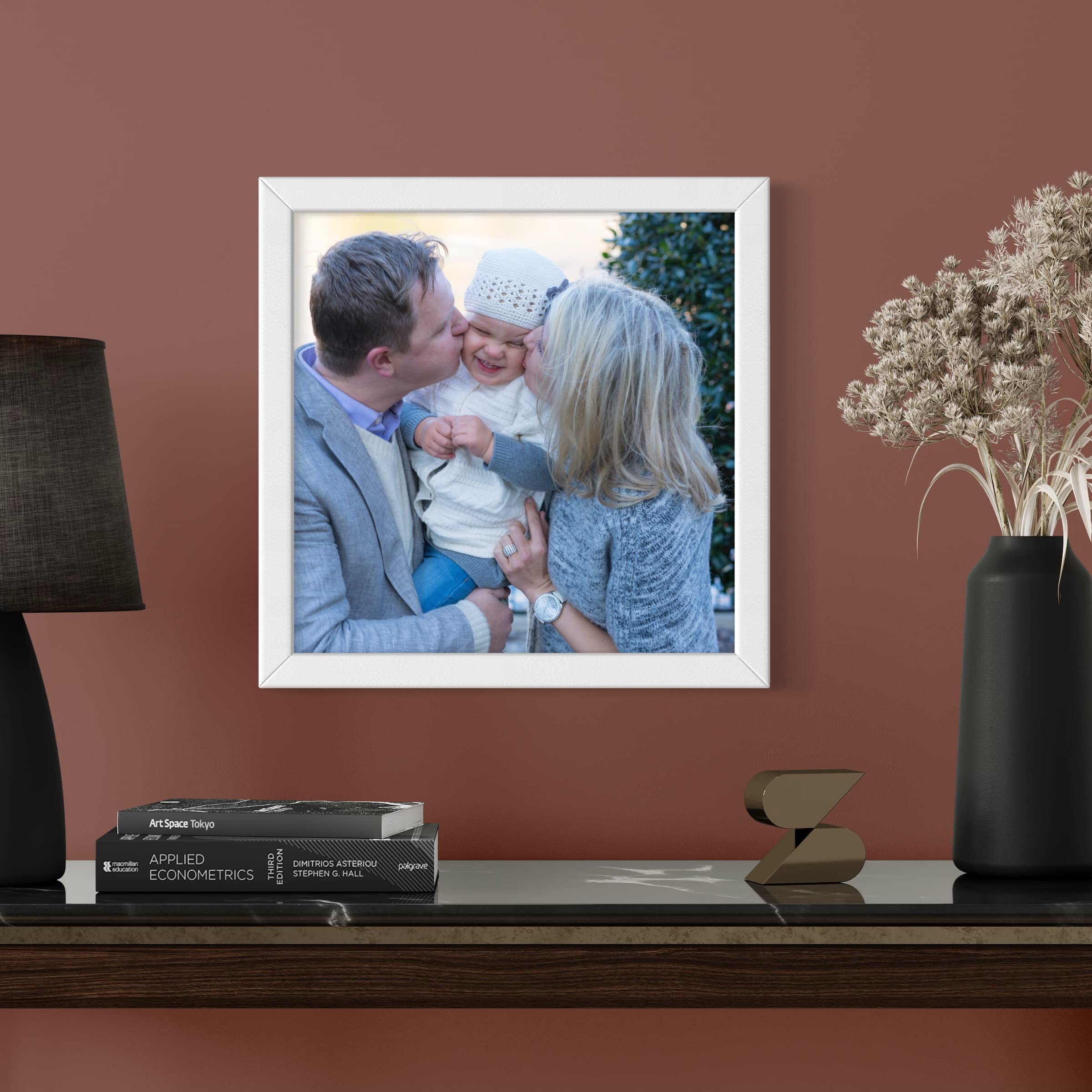 20x40 White Solid Pine Wood Panoramic Picture Frame - Includes UV Acrylic, Foam Board Backing & Hanging Hardware - Perfect for Wall Art, Family Photos, and Home Decor