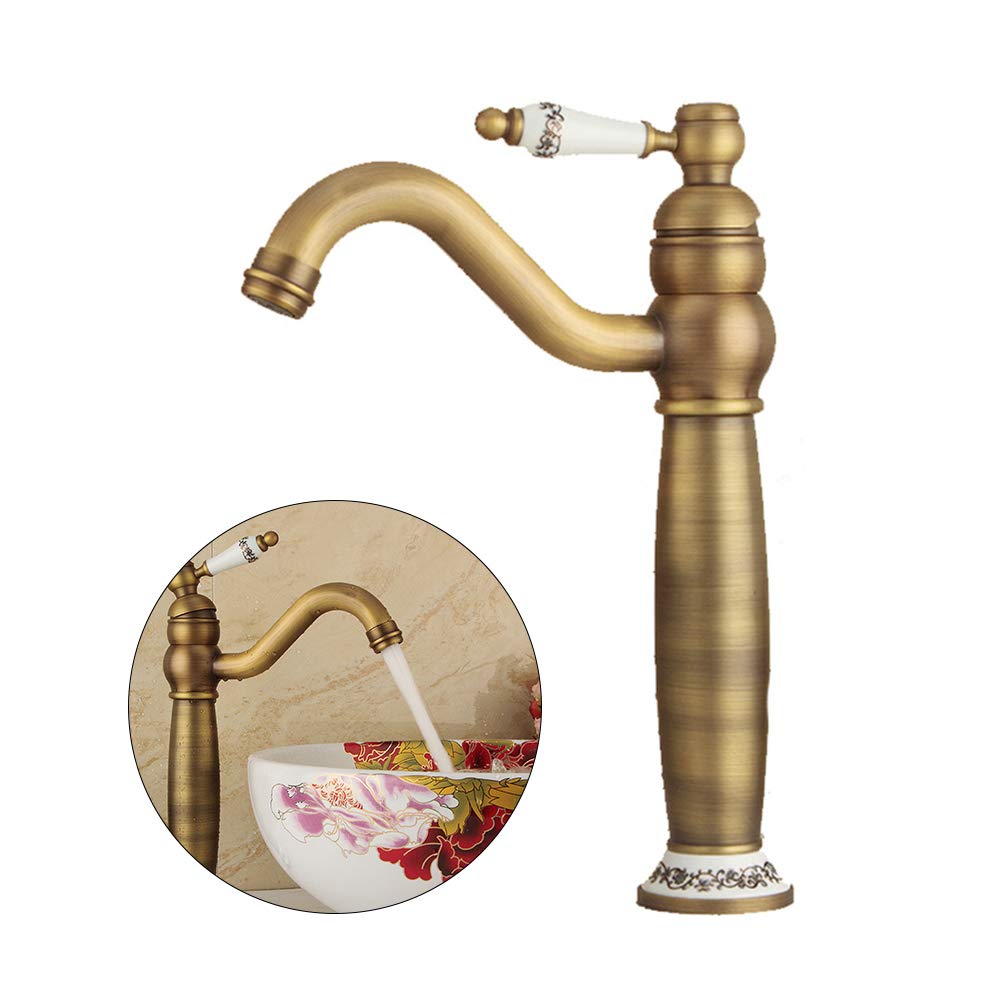 Premium Brass Kitchen Sink Faucet - Modern Pull-Down Sprayer with High Arc Spout, Oil-Rubbed Bronze Finish for Farmhouse & Contemporary Kitchens - Perfect for Cooking, Washing Dishes & Food Prep
