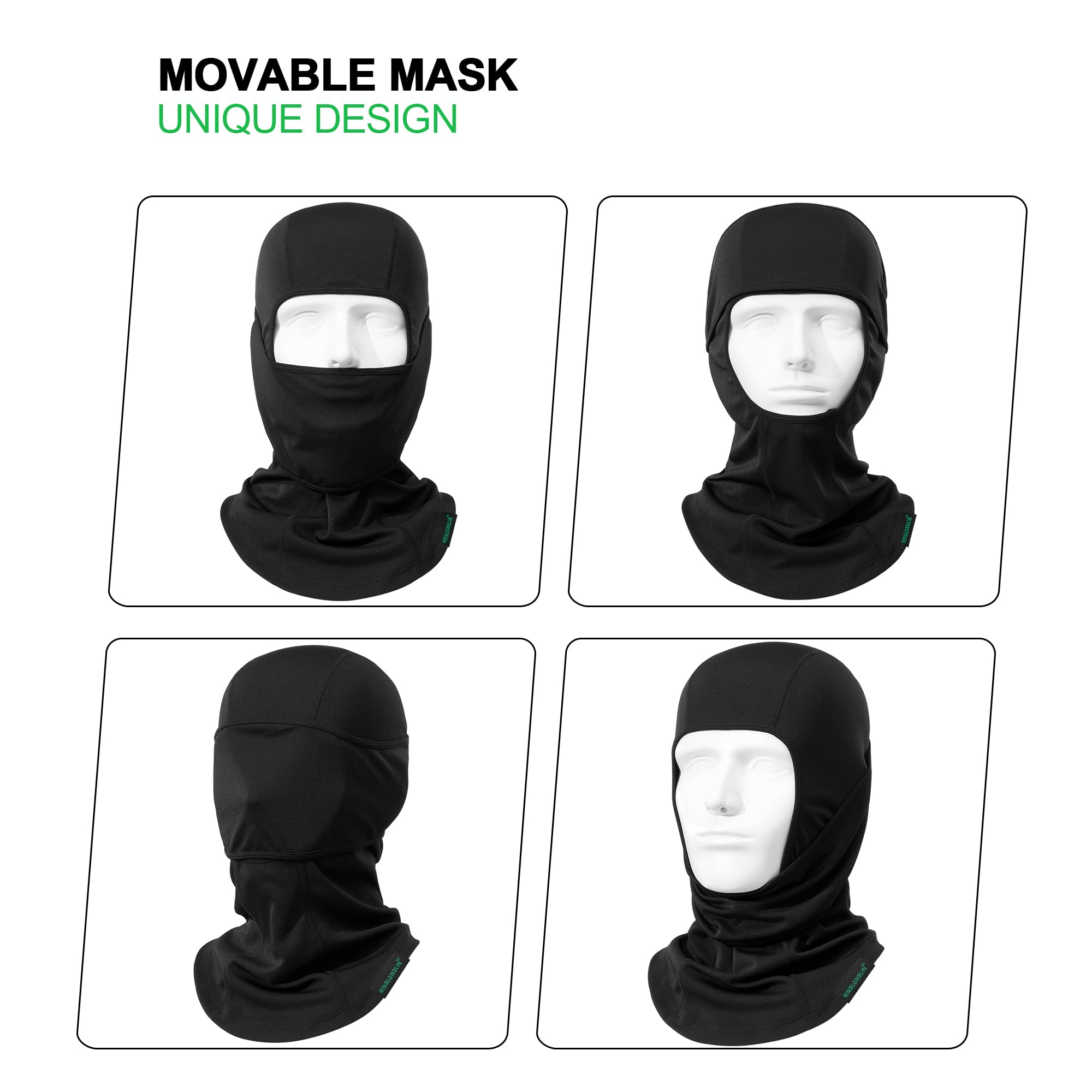 3-Pack Balaclava Ski Mask for Men & Women - Breathable Full Face Cover for Sun Protection & Cold Weather - Ideal for Skiing, Snowboarding, Motorcycling & Outdoor Activities